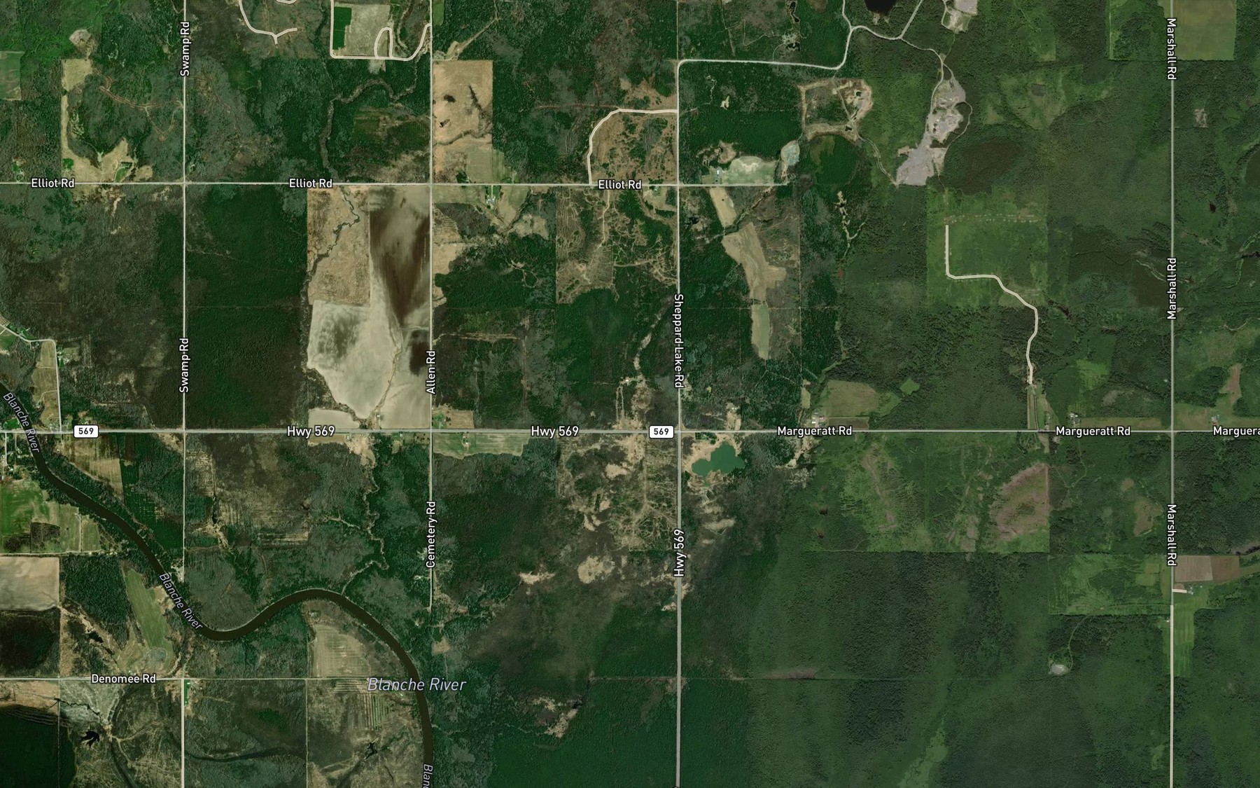 Satellite map of the Hamel's Pond