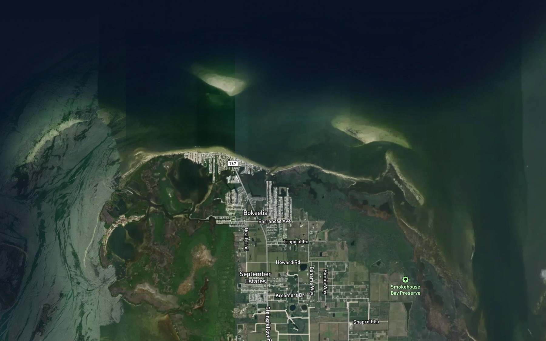 Satellite map of the Shell Pass