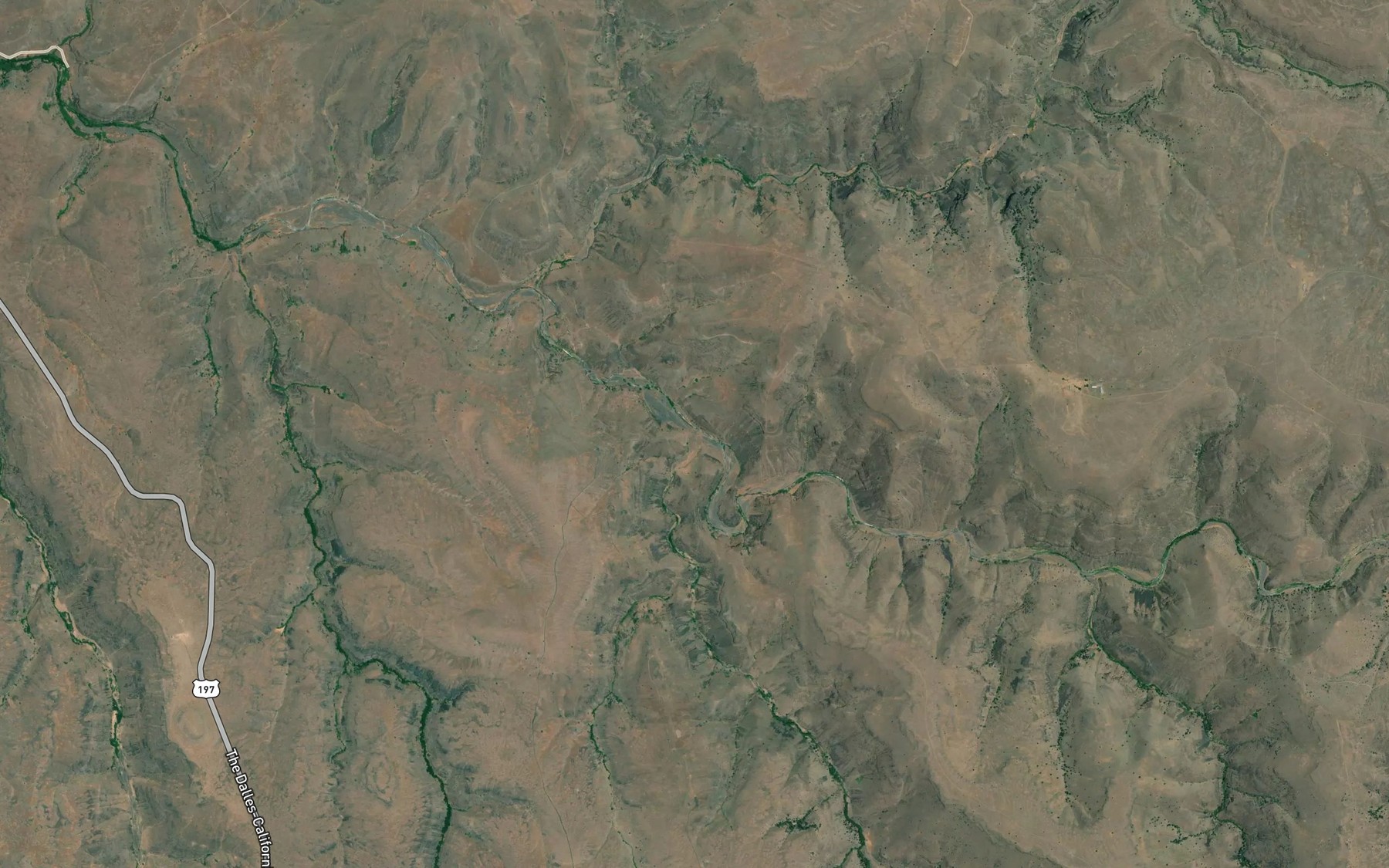 Satellite map of the Booten Creek