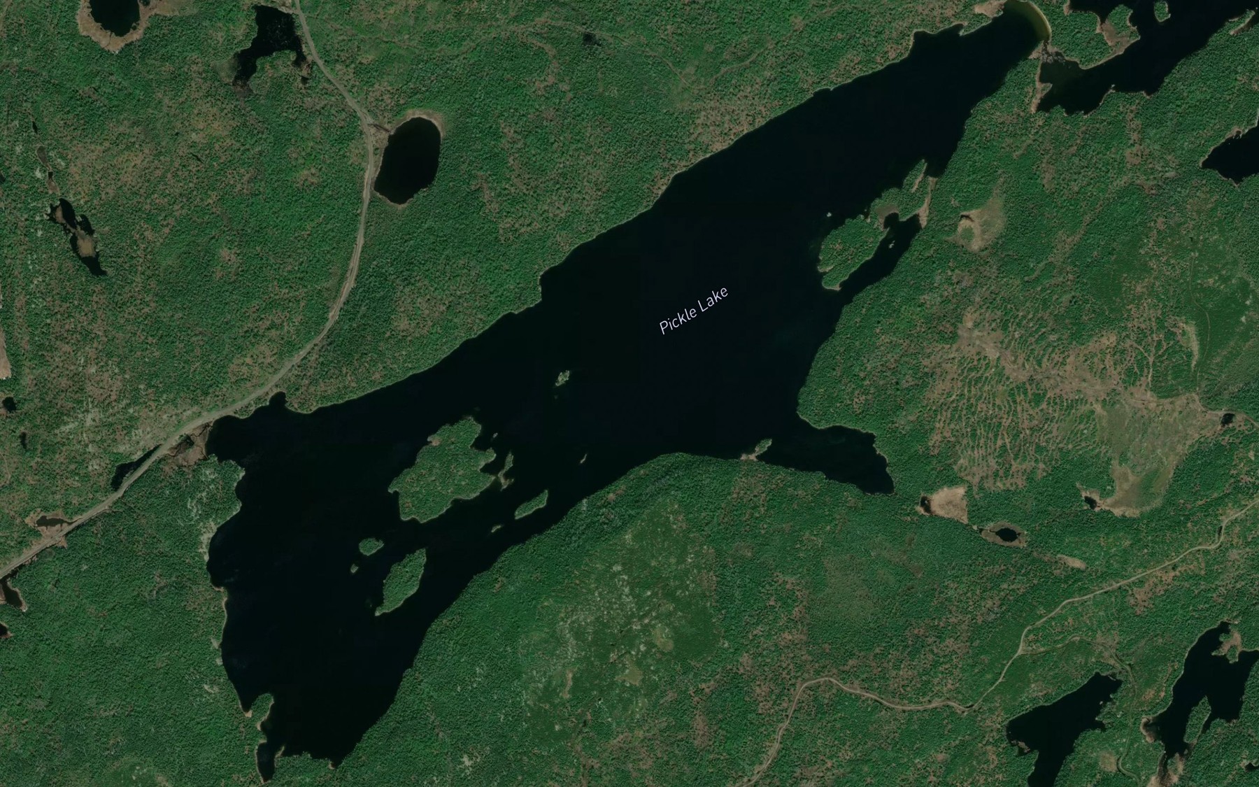 Satellite map of the Pickle Lake