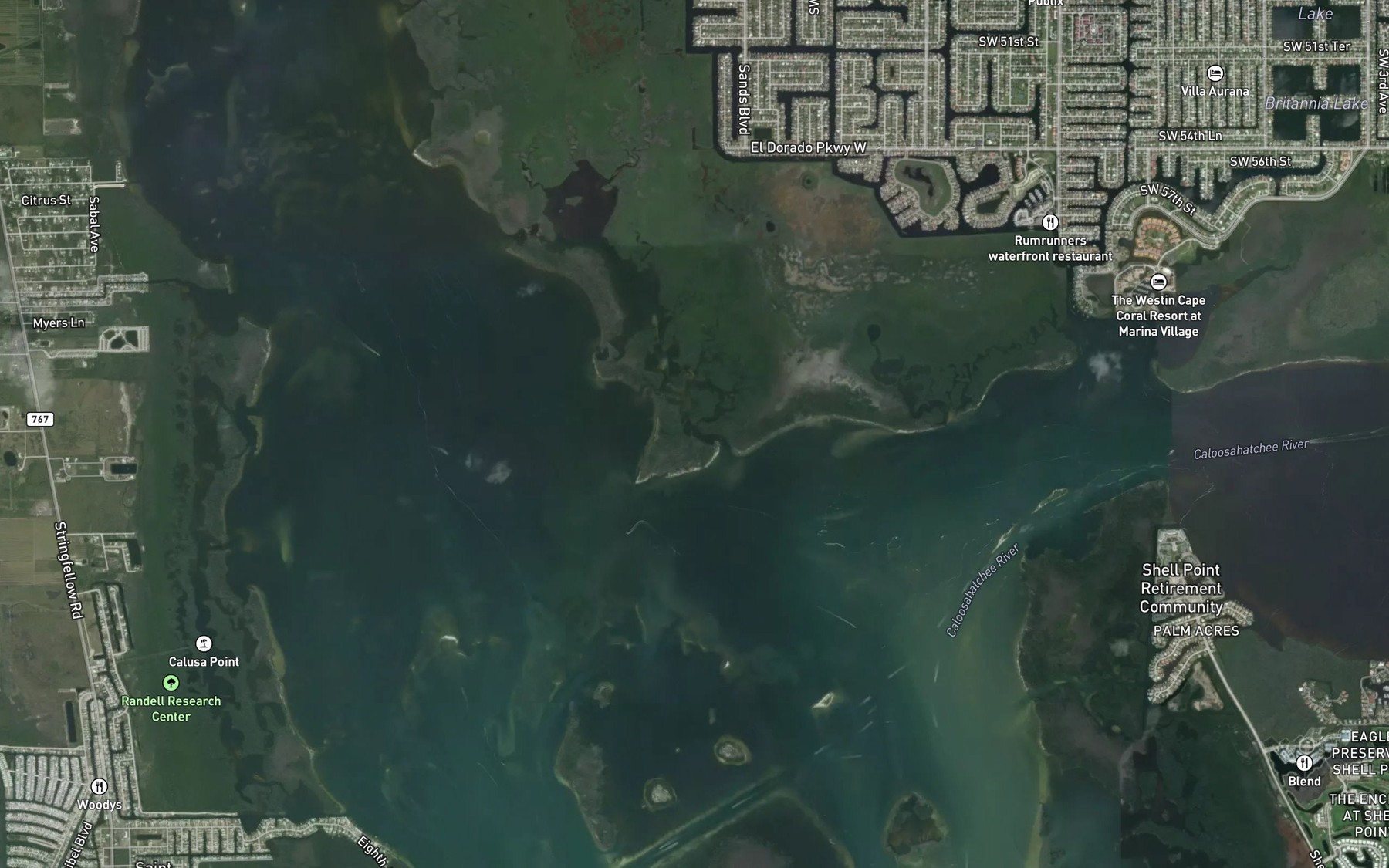 Satellite map of the Punta Blanca Creek