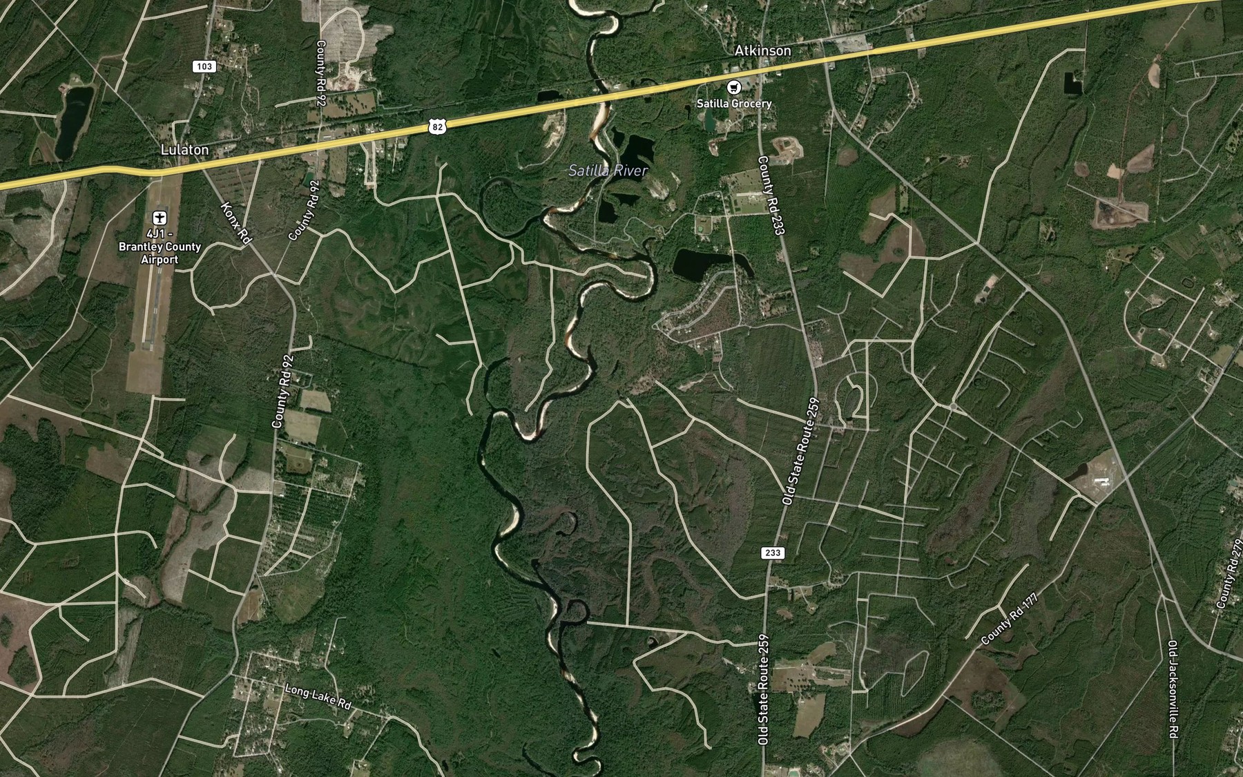 Satellite map of the Ditch Lake