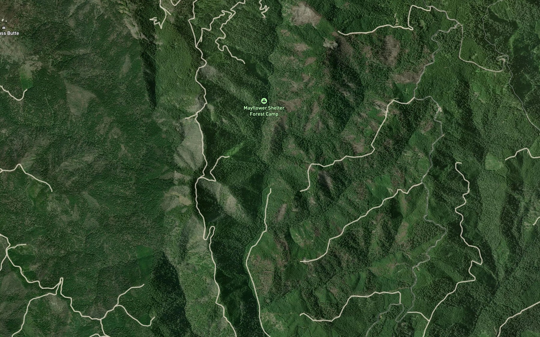 Satellite map of the Windy Creek