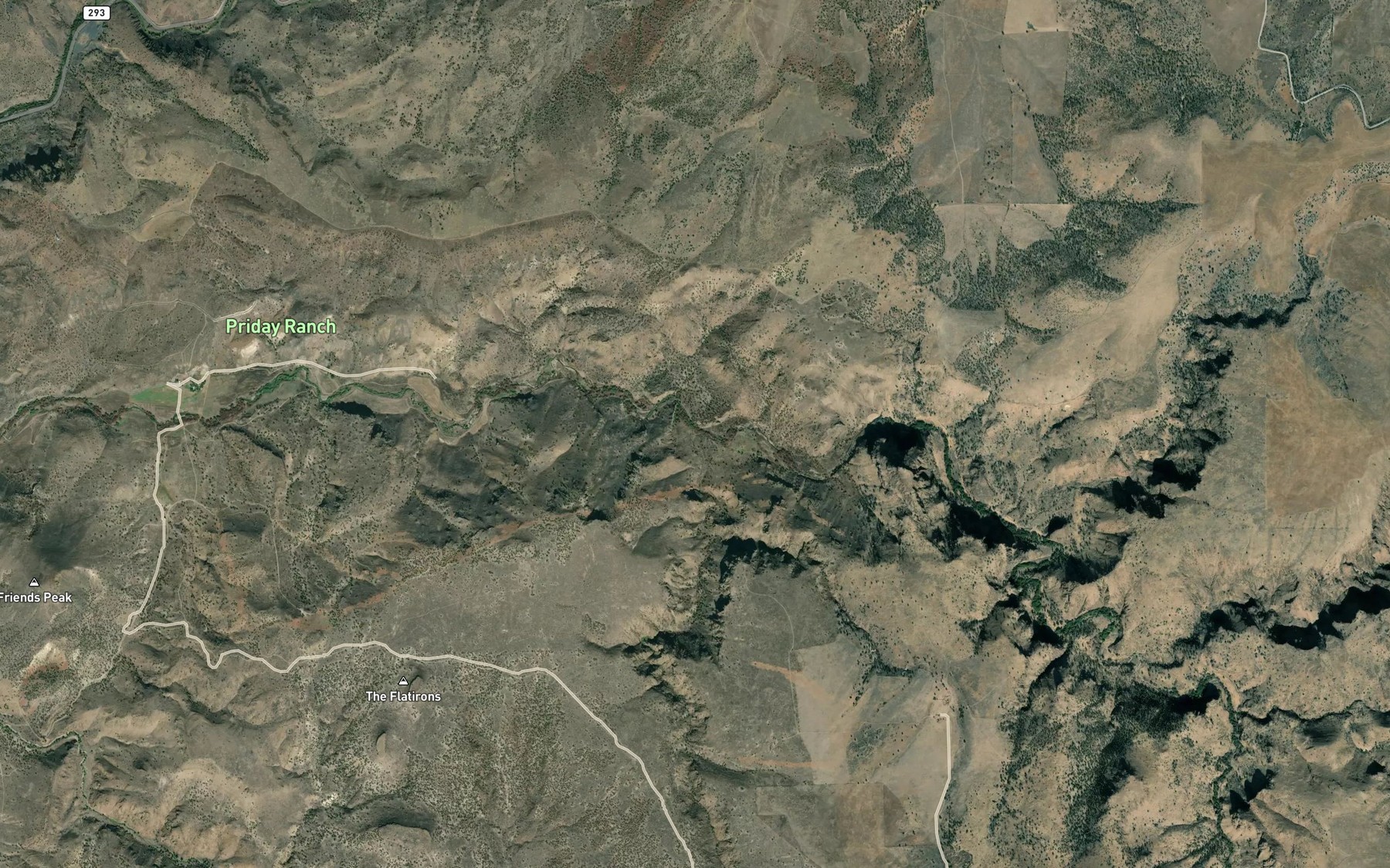 Satellite map of the Juniper Creek