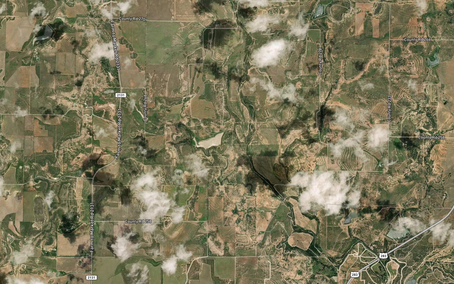 Satellite map of the Soil Conservation Service Site 13 Reservoir