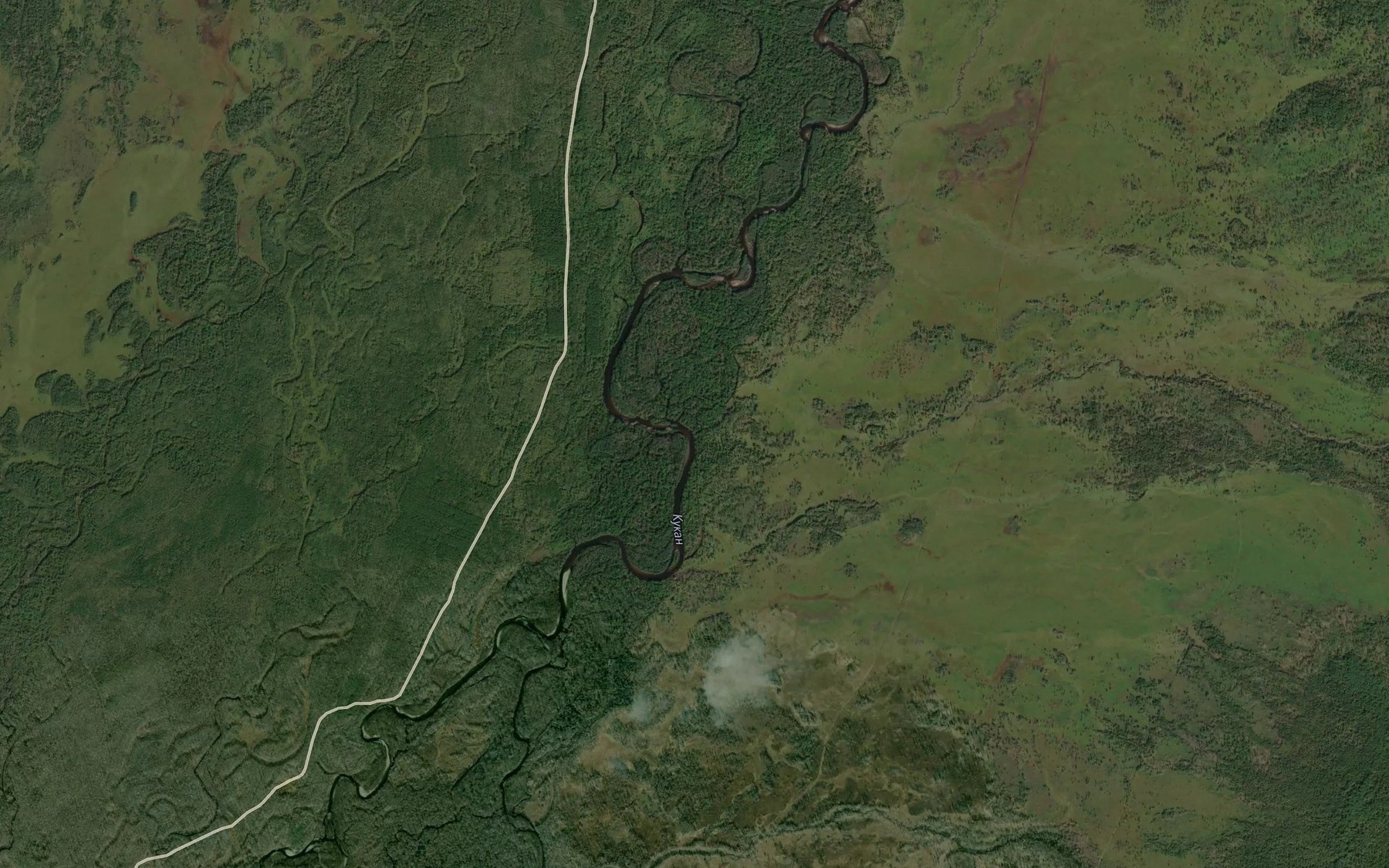 Satellite map of the Kaptrygalak