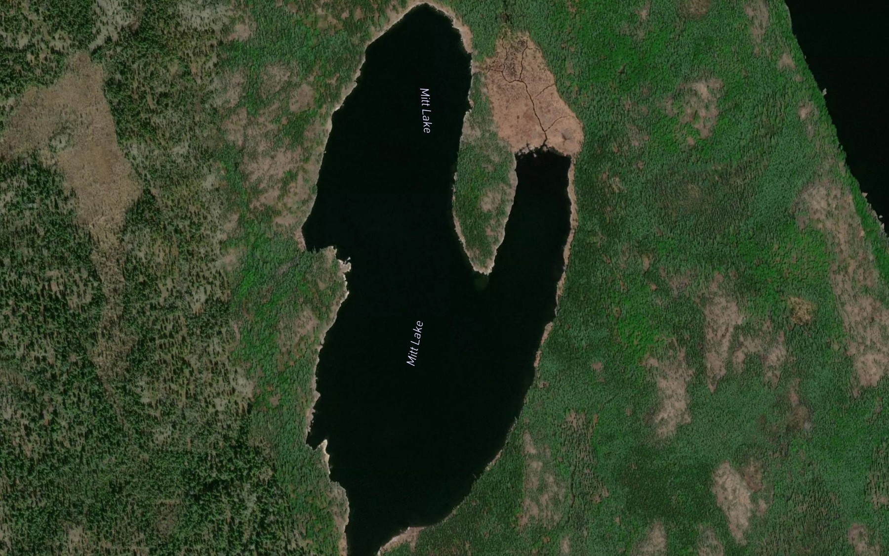 Satellite map of the Mitt Lake