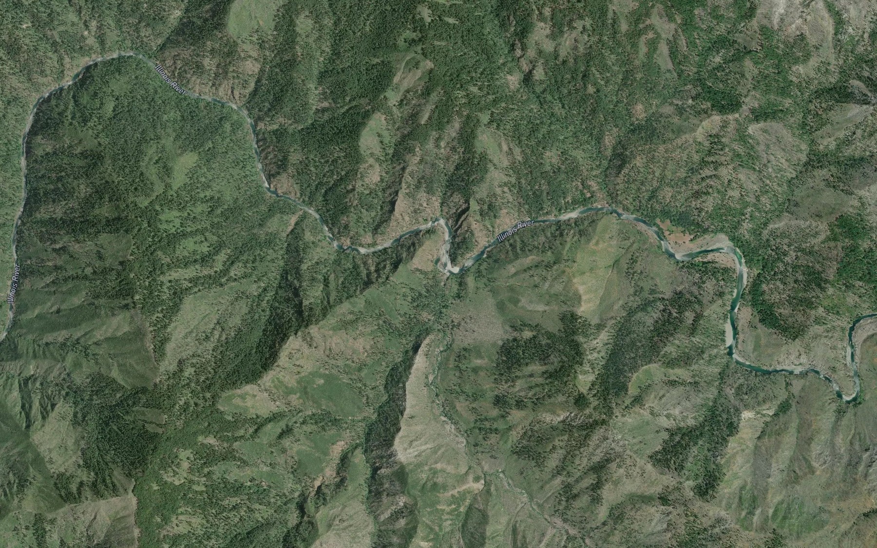 Satellite map of the Klondike Creek