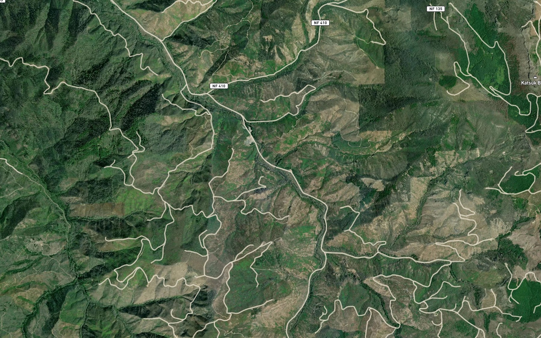 Satellite map of the Coffee Creek