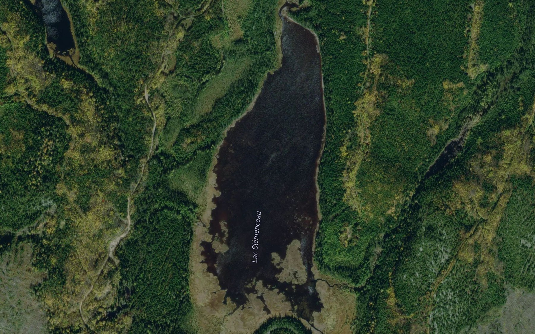 Satellite map of the Lac Clemenceau