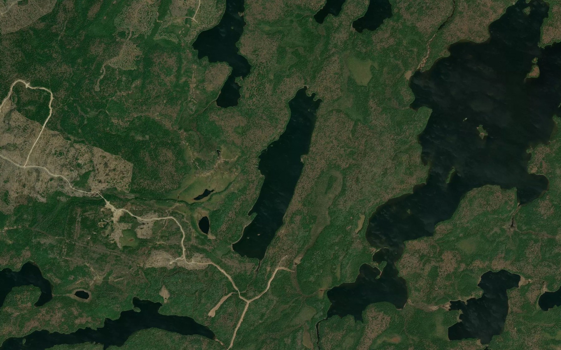 Satellite map of the Telephone Lake