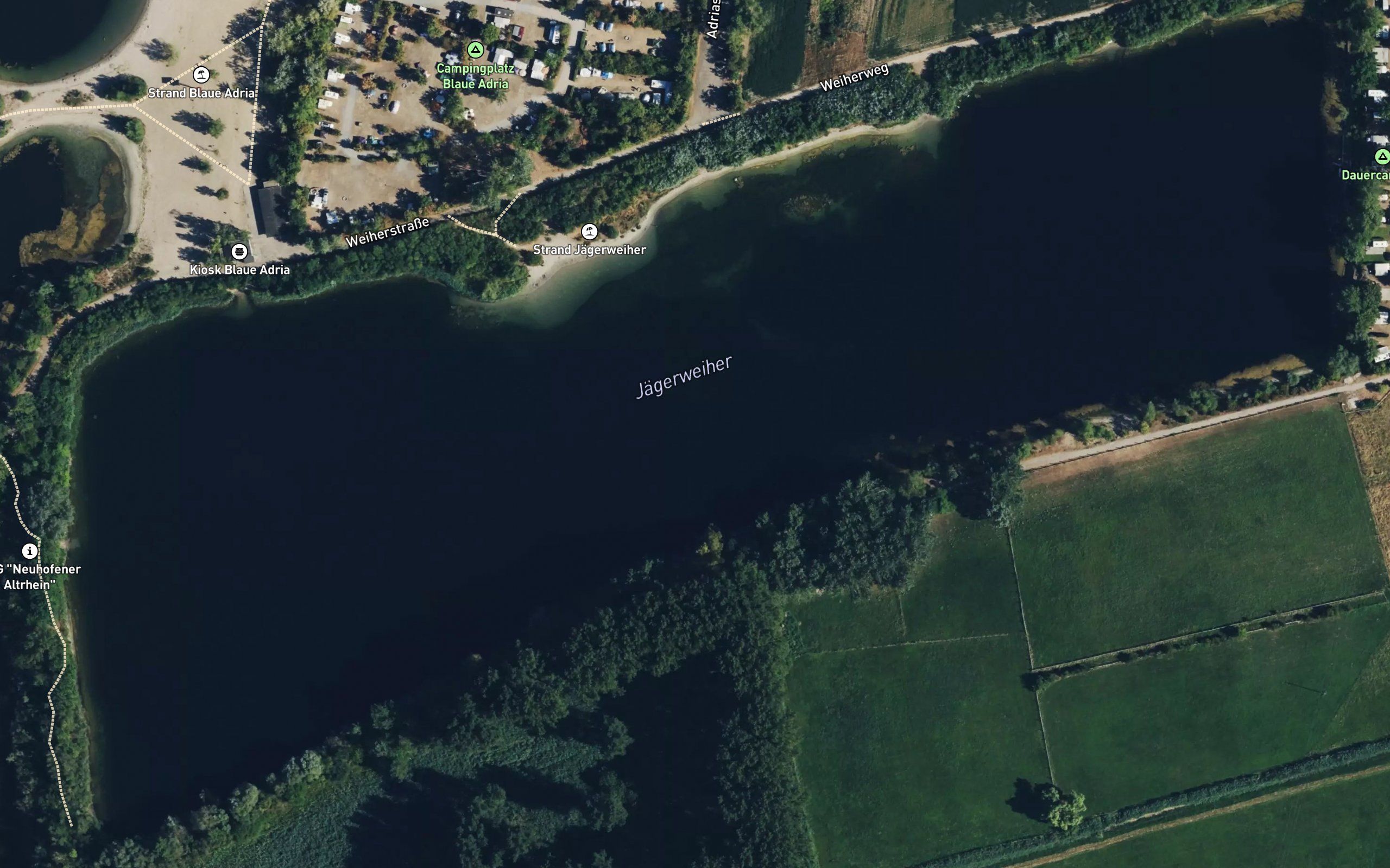Jaegerweiher, Blaue Adria