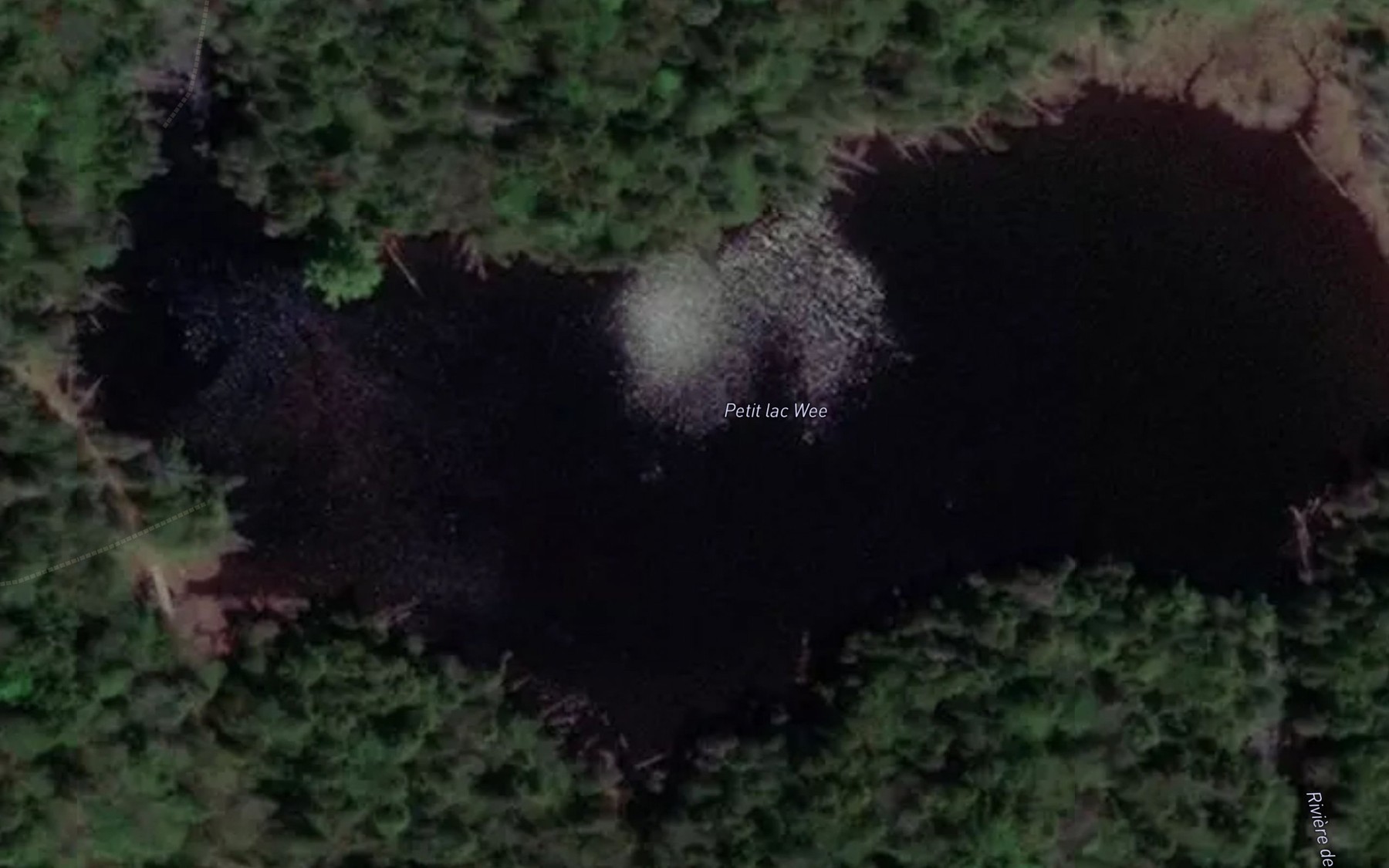 Satellite map of the Petit lac Wee