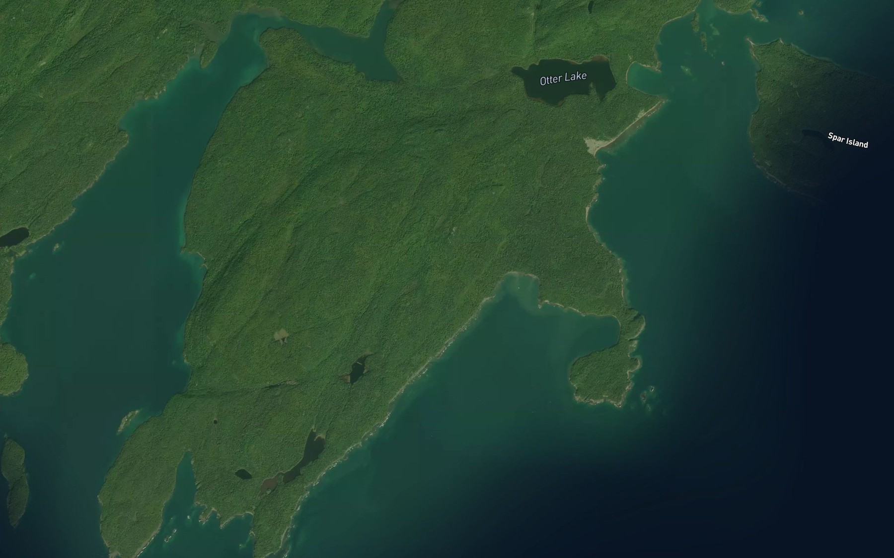 Satellite map of the Agate Cove