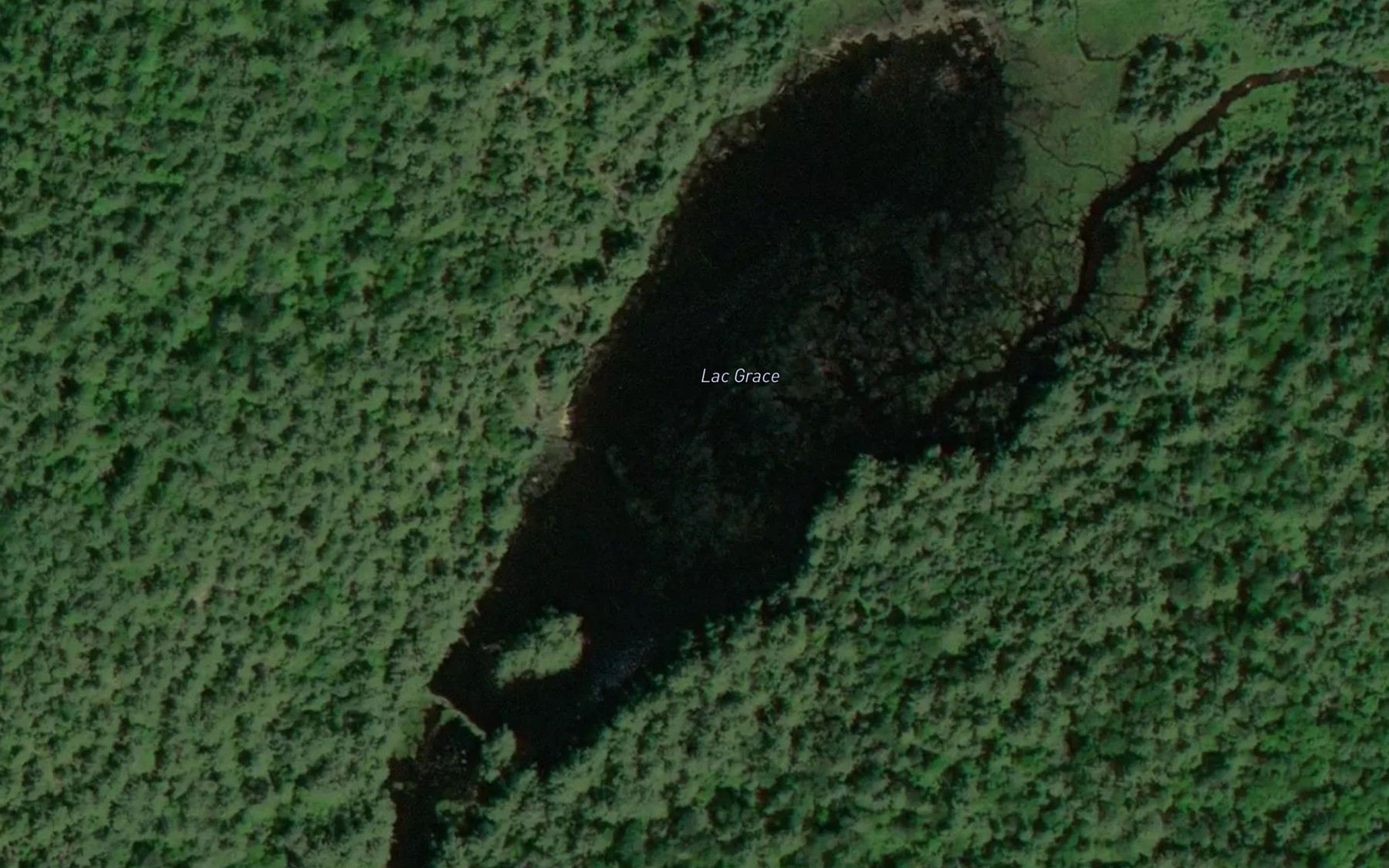 Satellite map of the Lac Grace