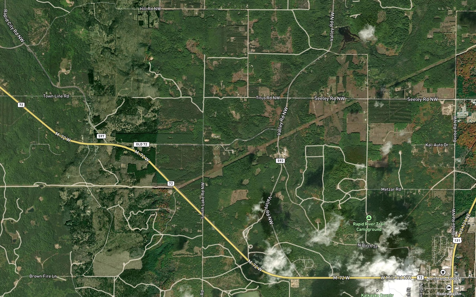 Satellite map of the Barnard Lake