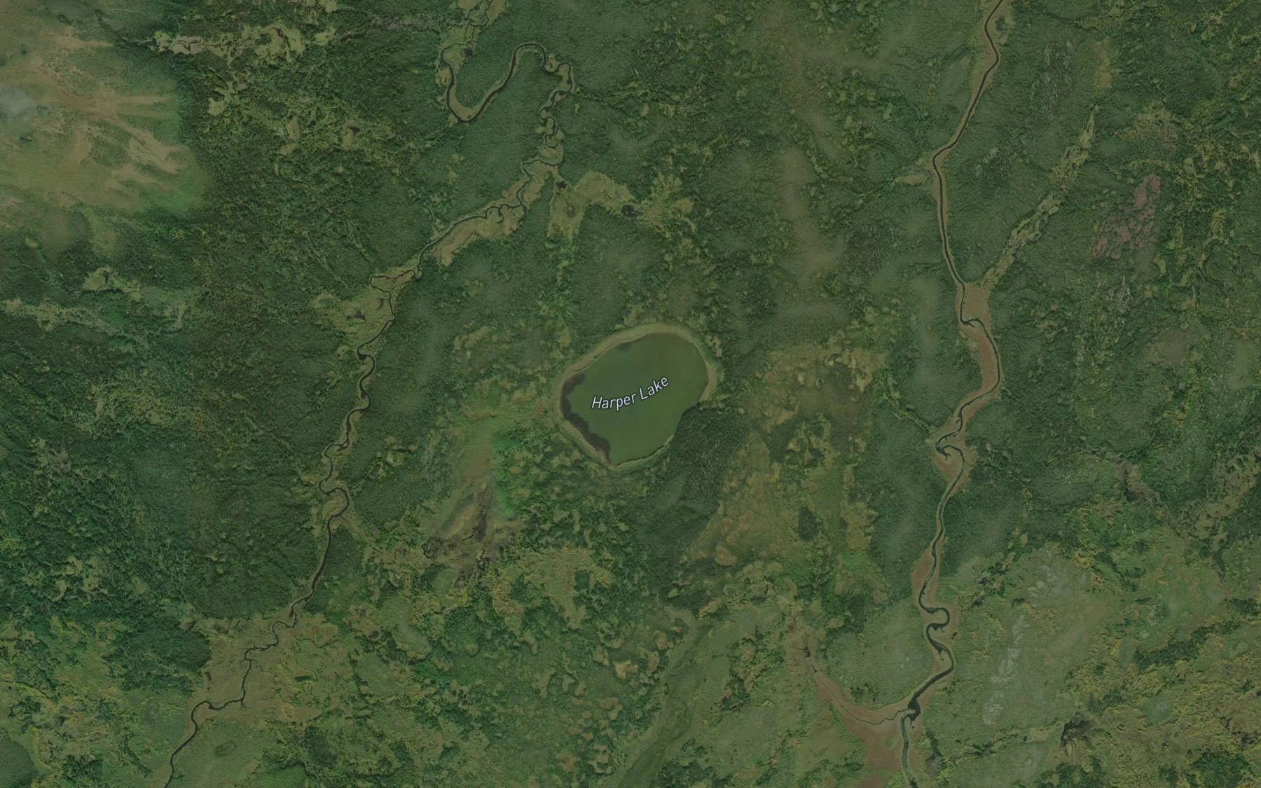 Satellite map of the Harper Lake