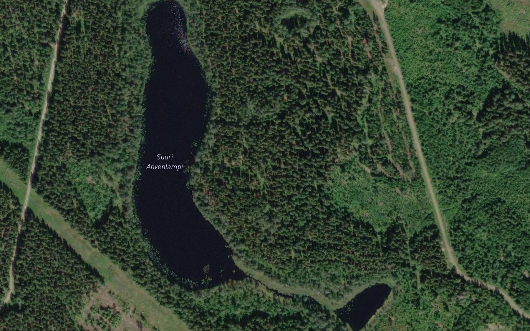 Satellite map of the Suuri Ahvenlampi