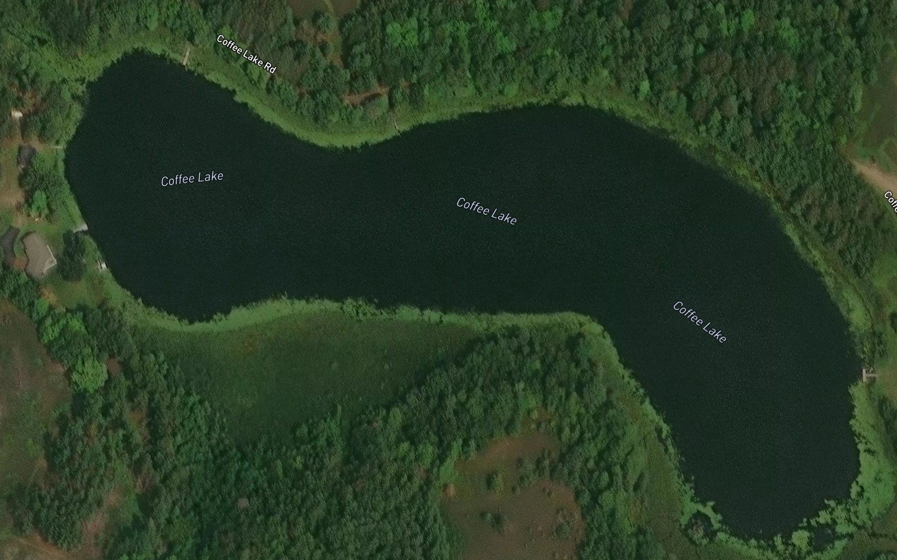 Satellite map of the Coffee Lake