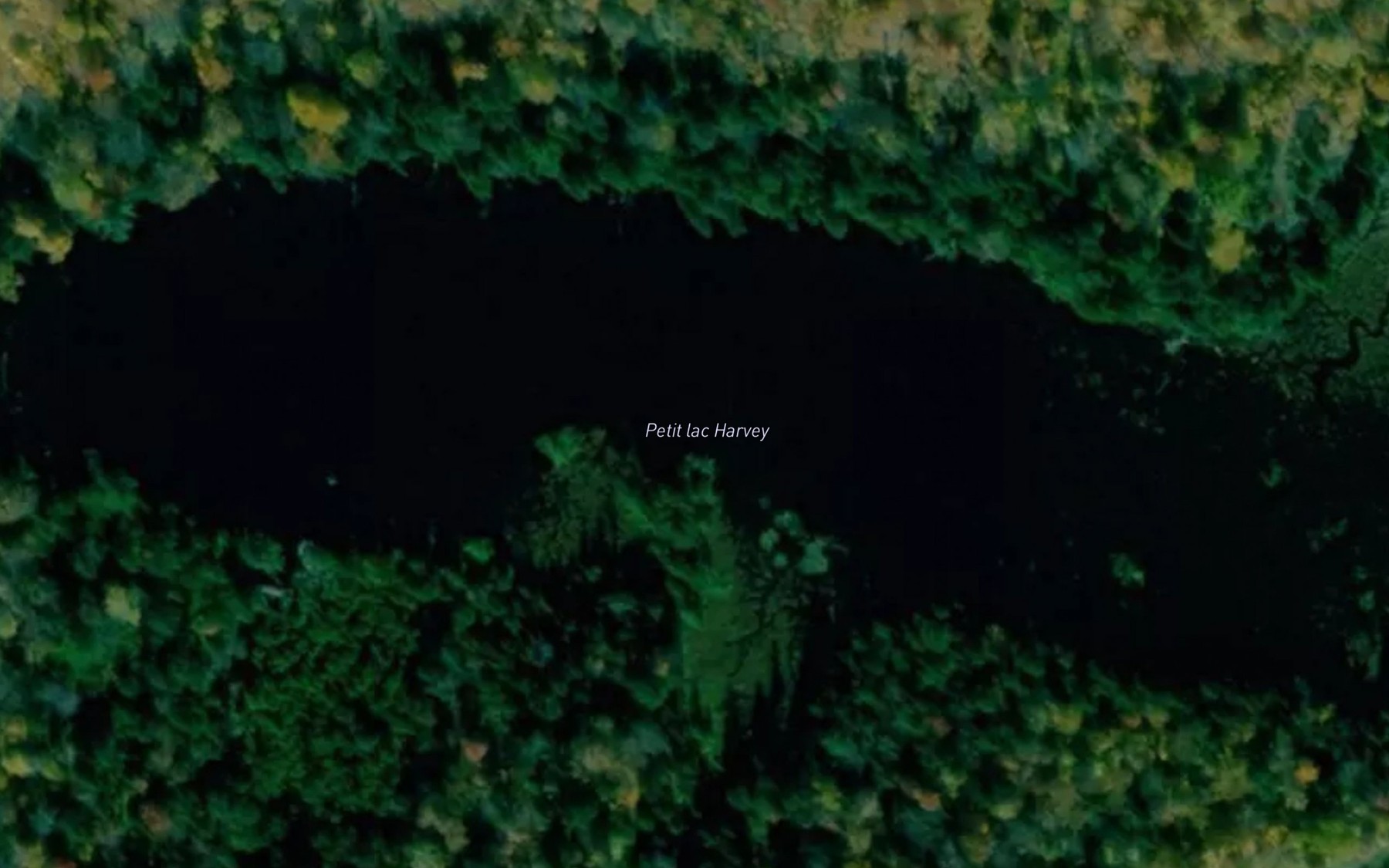 Satellite map of the Petit lac Harvey