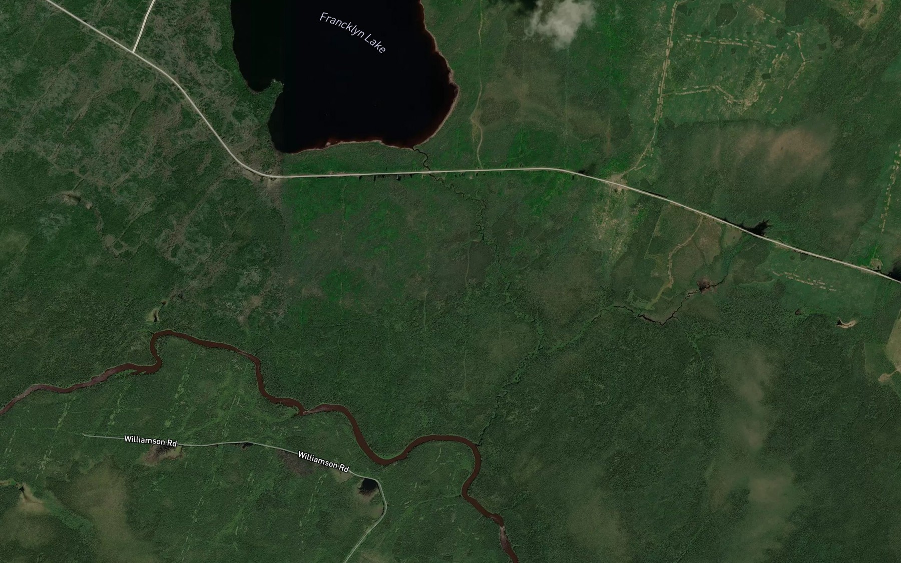 Satellite map of the Francklyn Creek