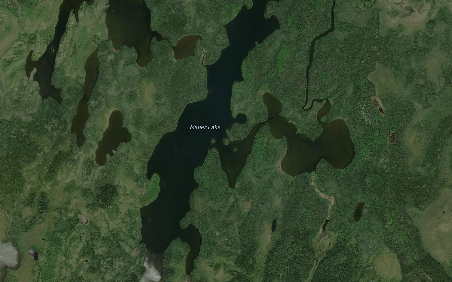 Satellite map of the Matier Lake