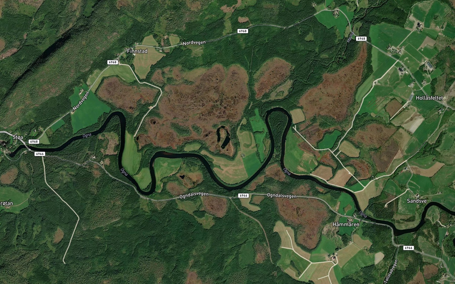 Satellite map of the Storengtjorna