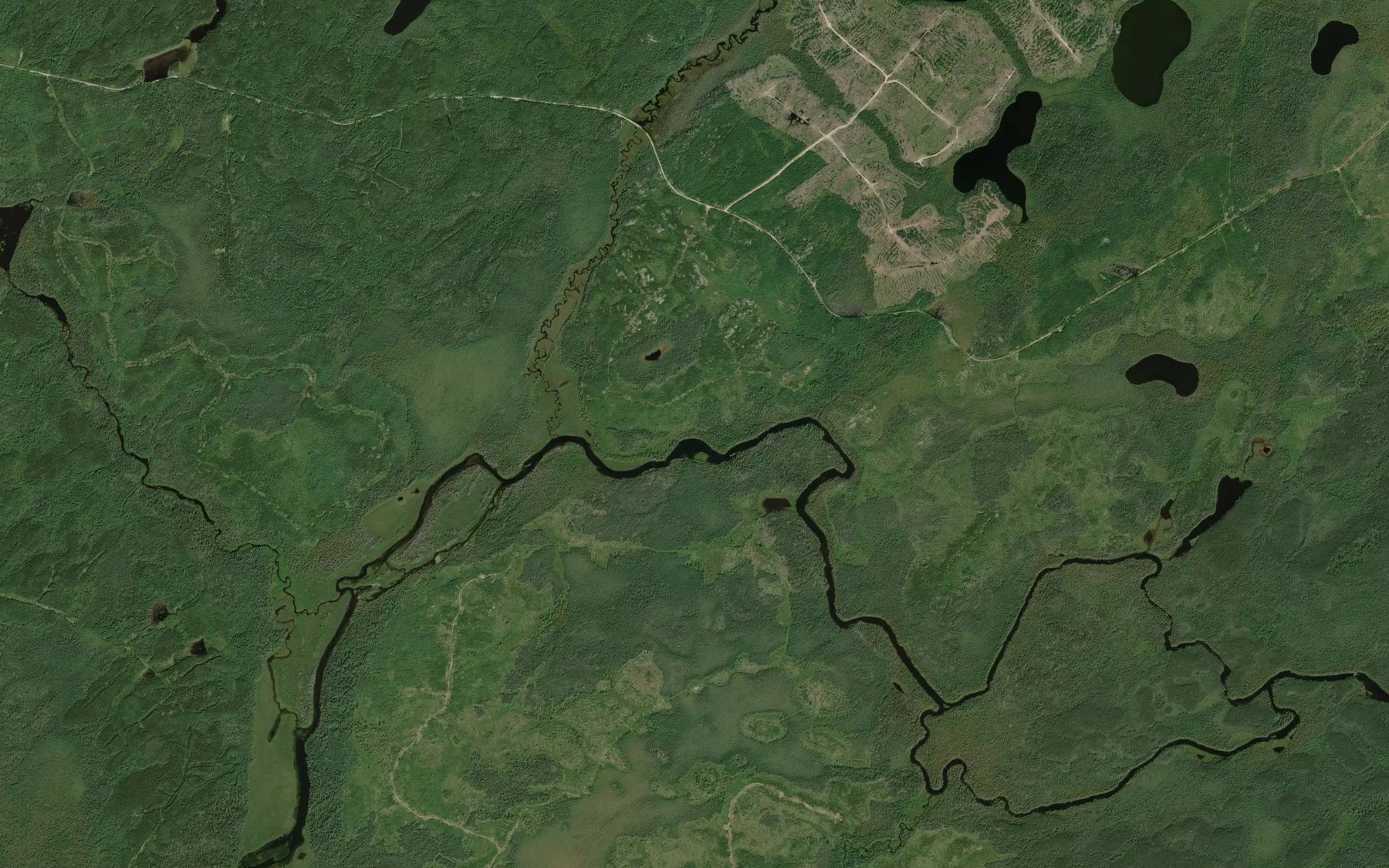 Satellite map of the Fran Creek