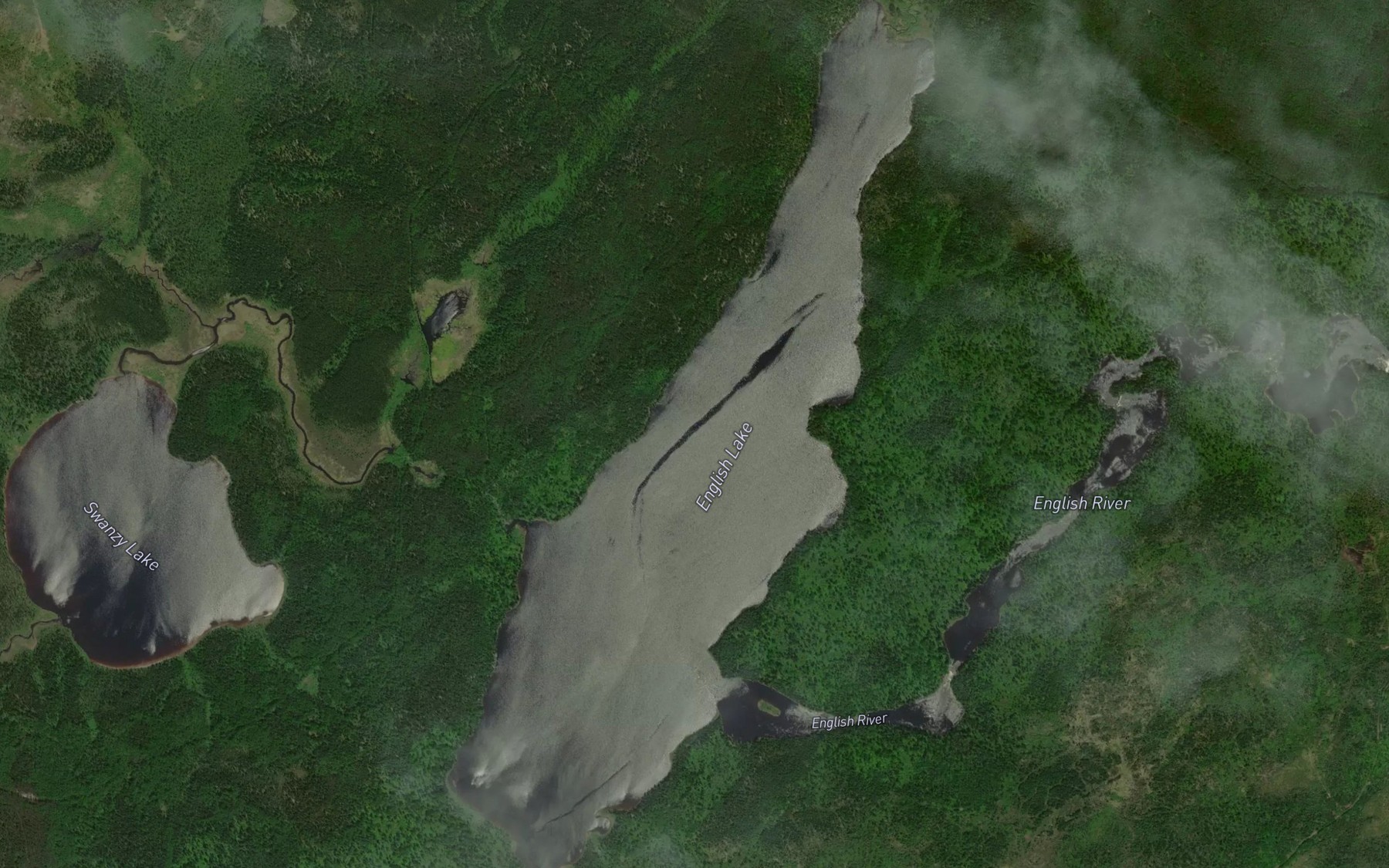 Satellite map of the English Lake