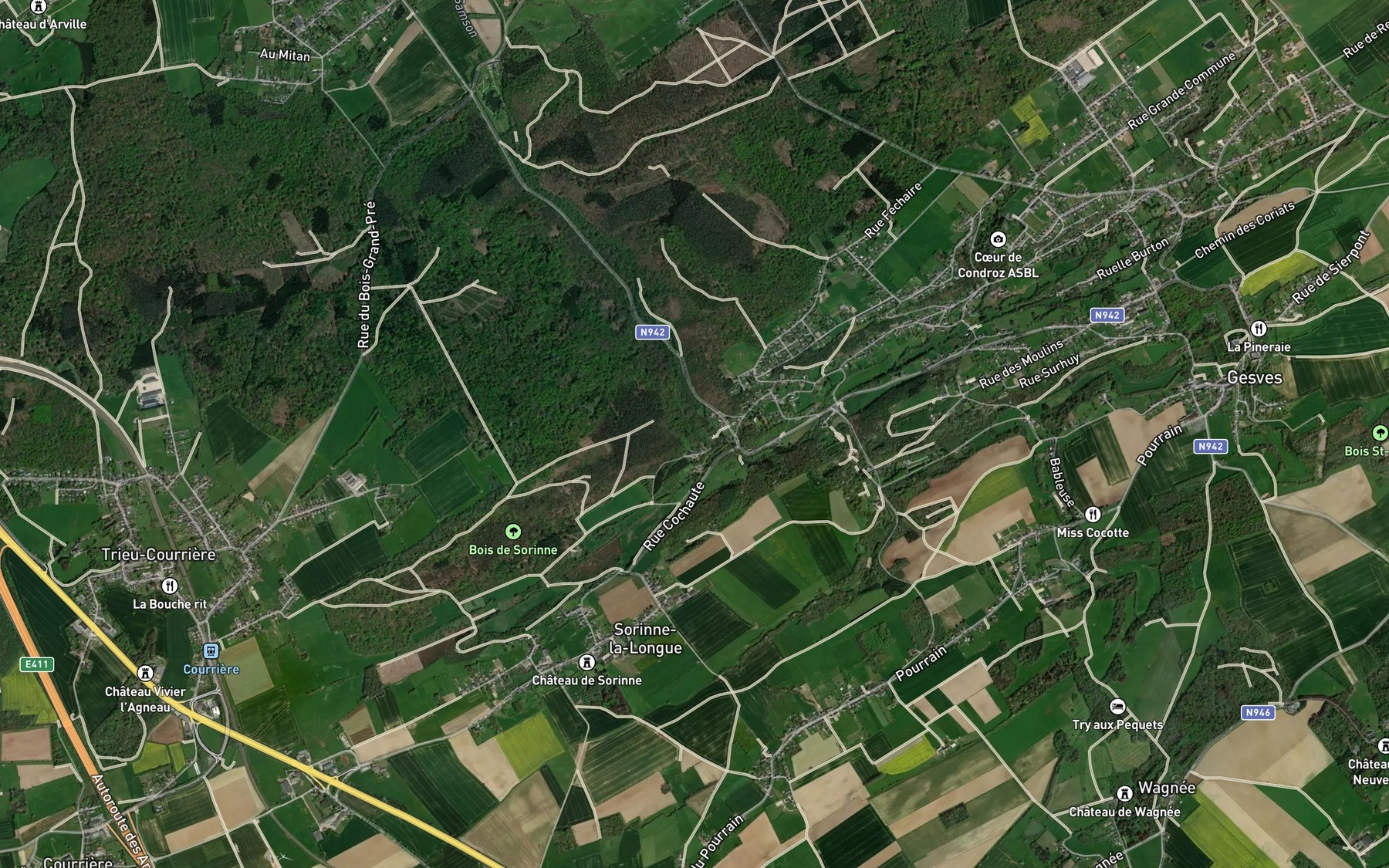Satellite map of the Fonds de Gesves