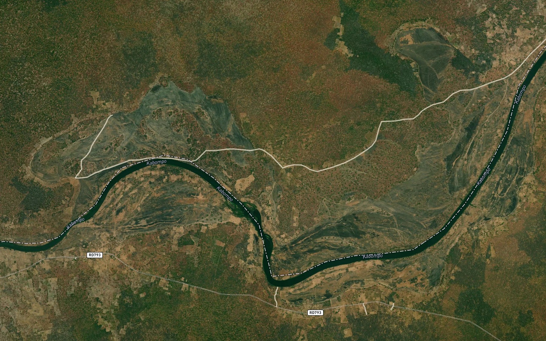 Satellite map of the Mpupa