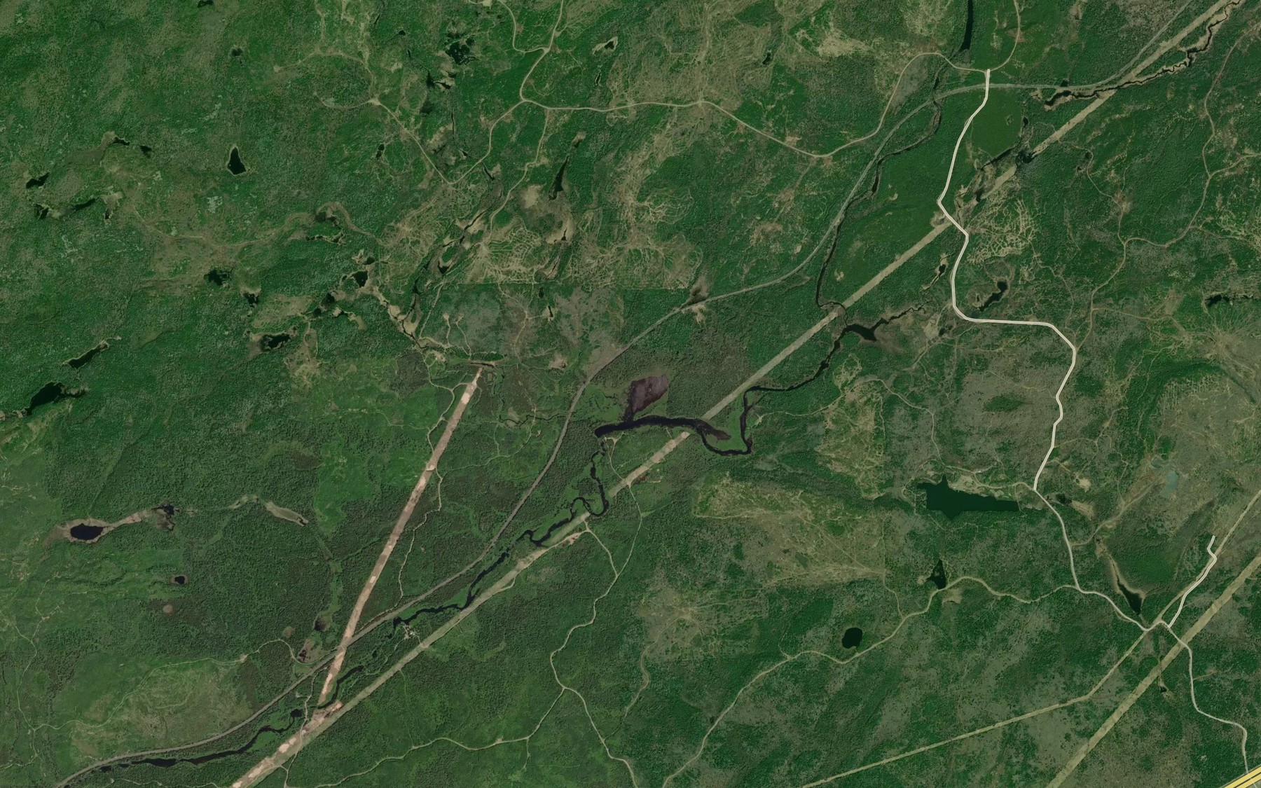 Satellite map of the Beck Creek
