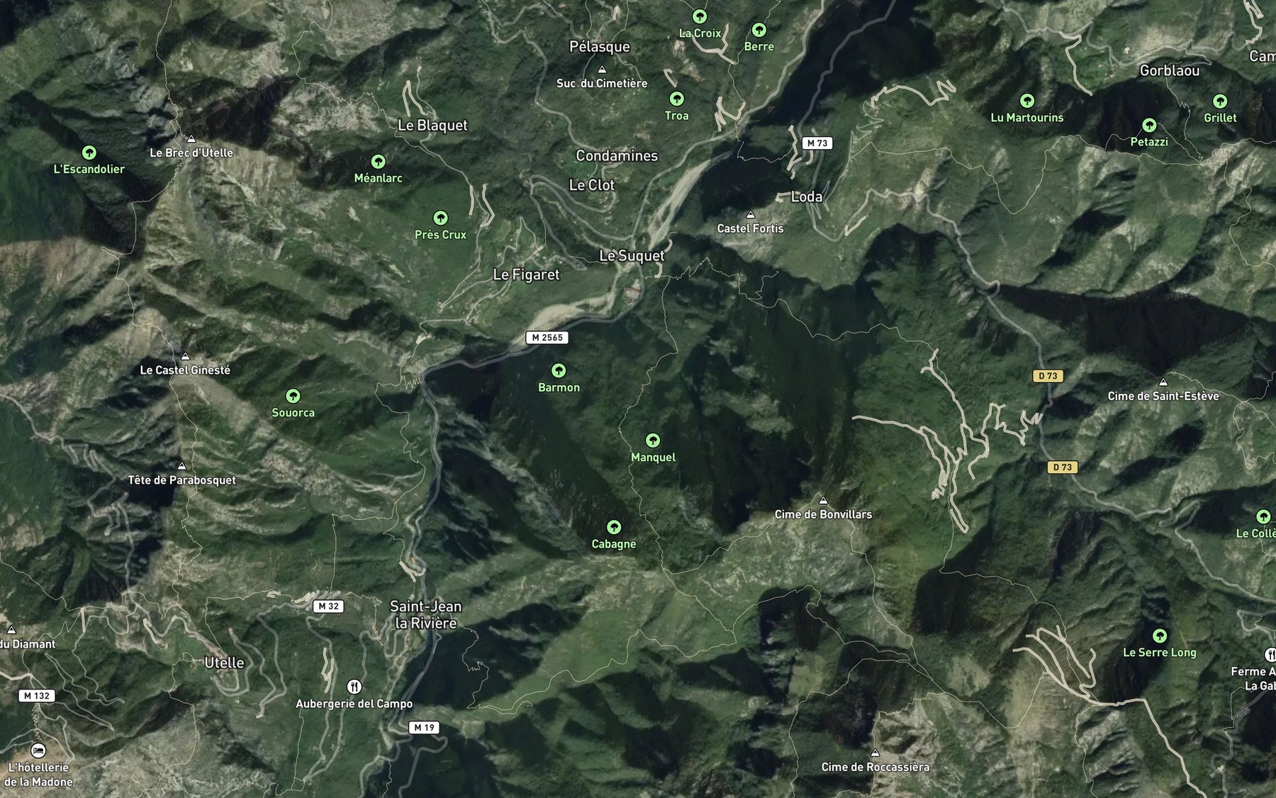 Satellite map of the Torrent le Figaret