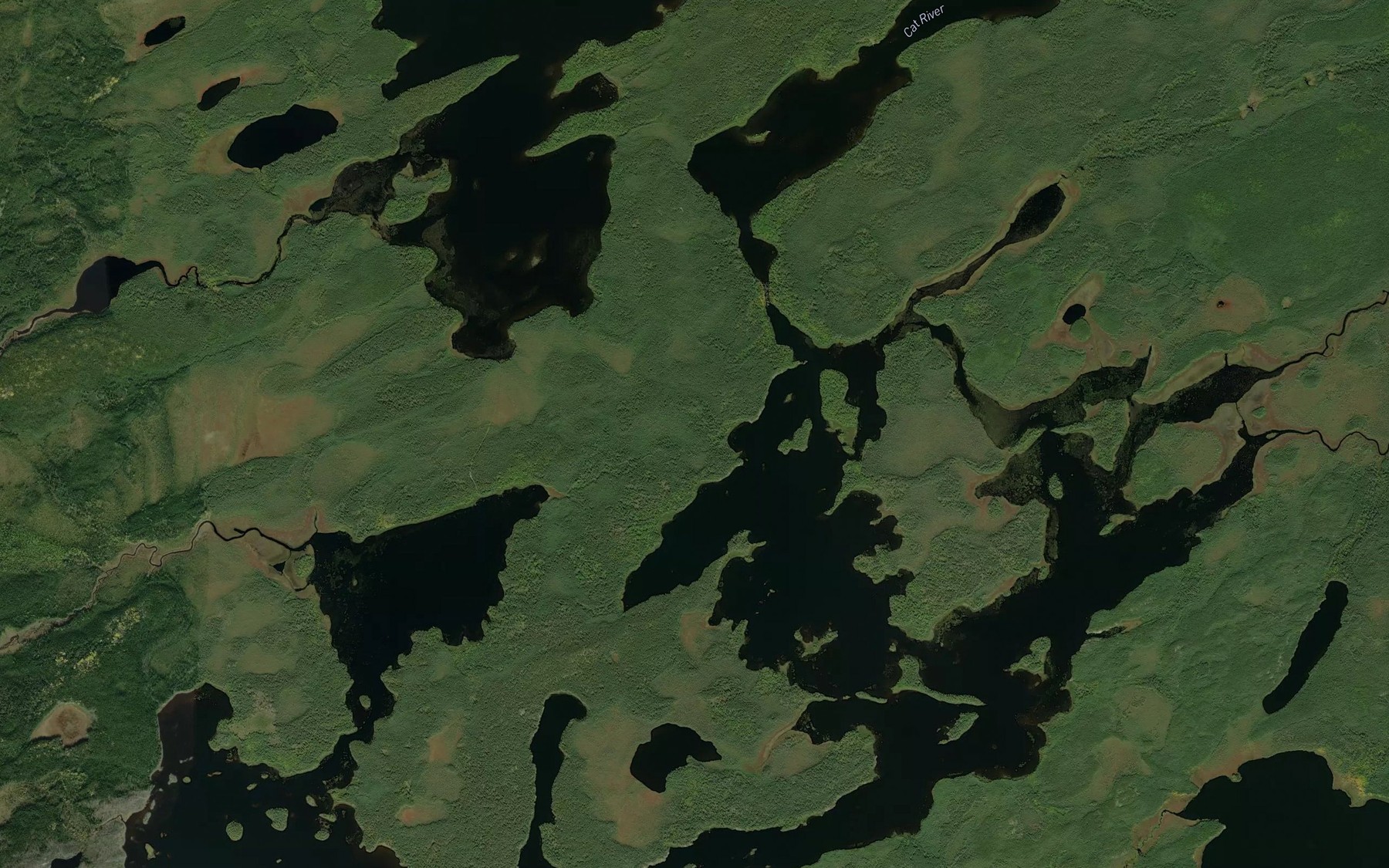 Satellite map of the Kaskego Rapids