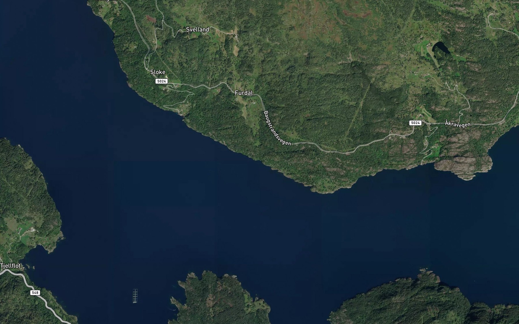 Satellite map of the Klubbahola