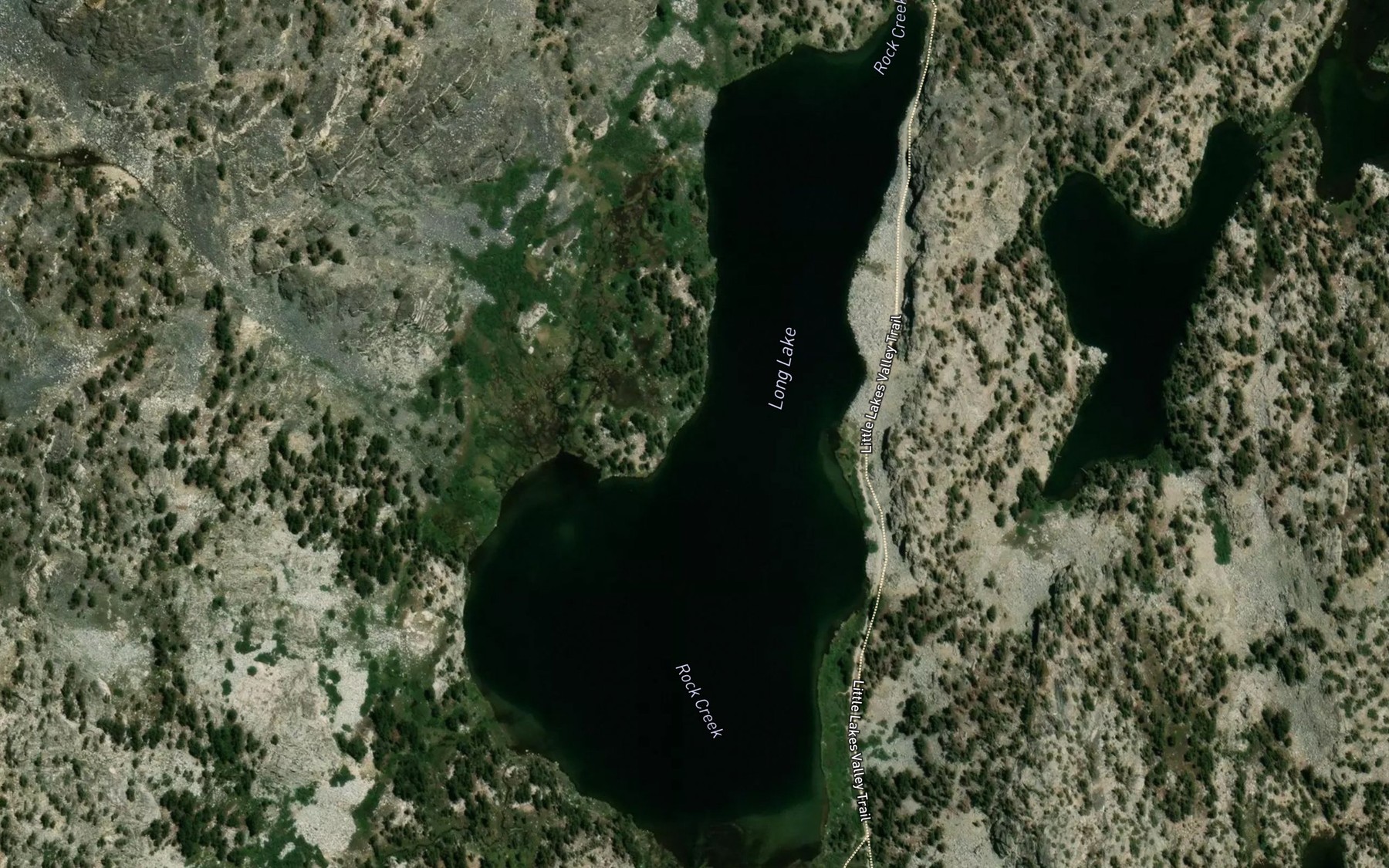Satellite map of the Long Lake