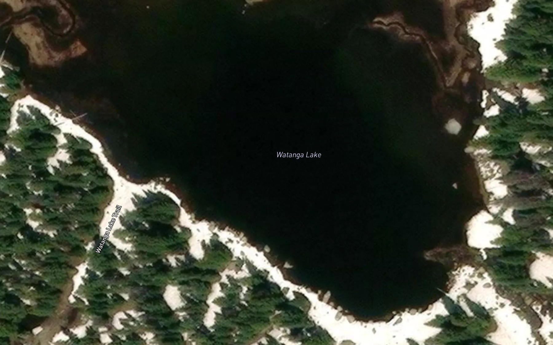 Satellite map of the Watanga Lake