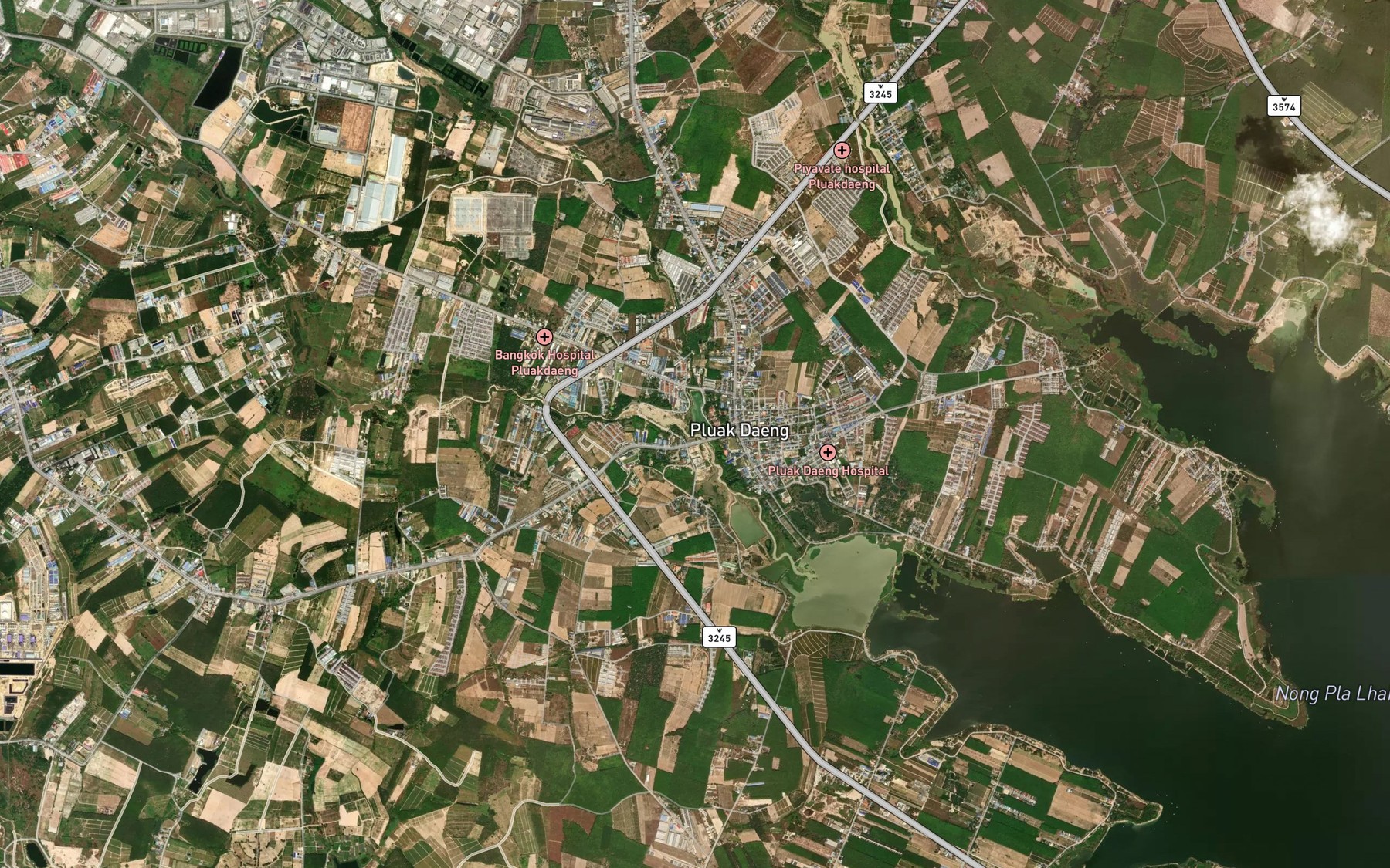 Satellite map of the Khlong Hin Loi