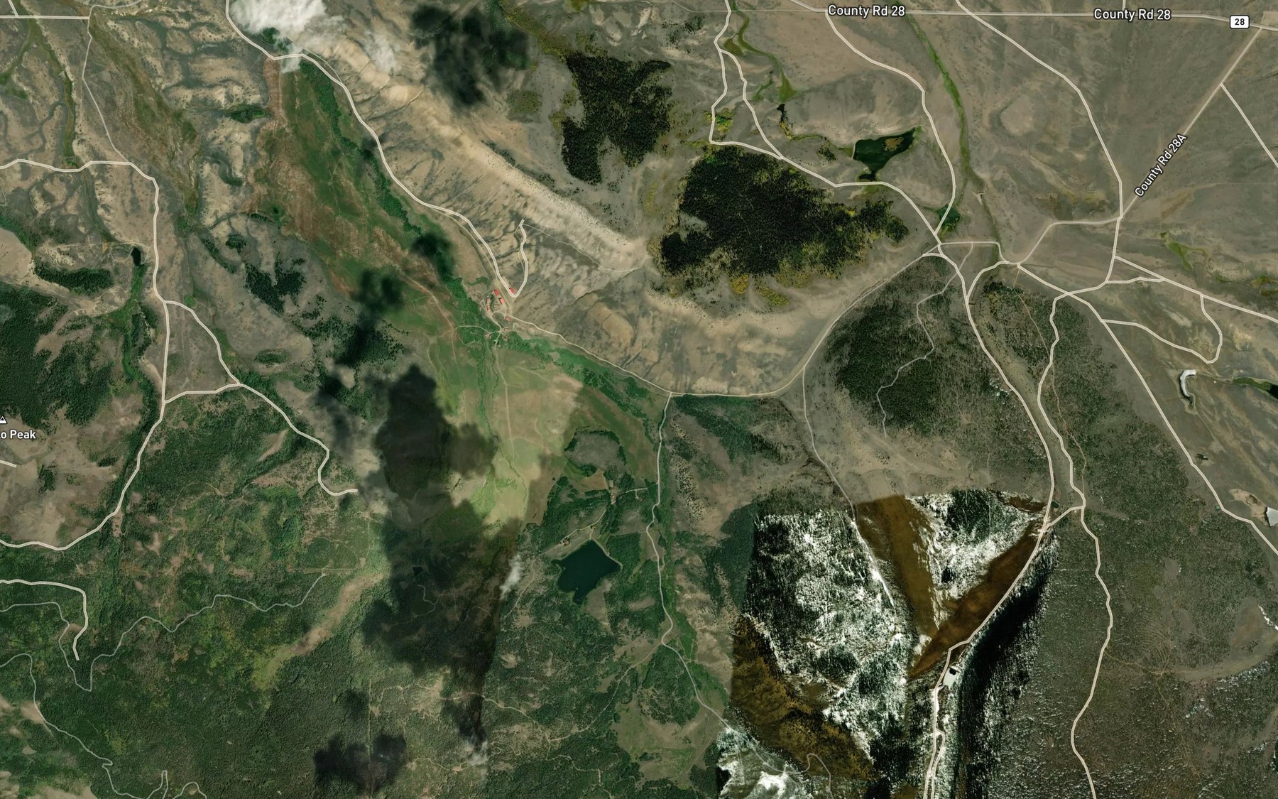 Satellite map of the East Buffalo Creek
