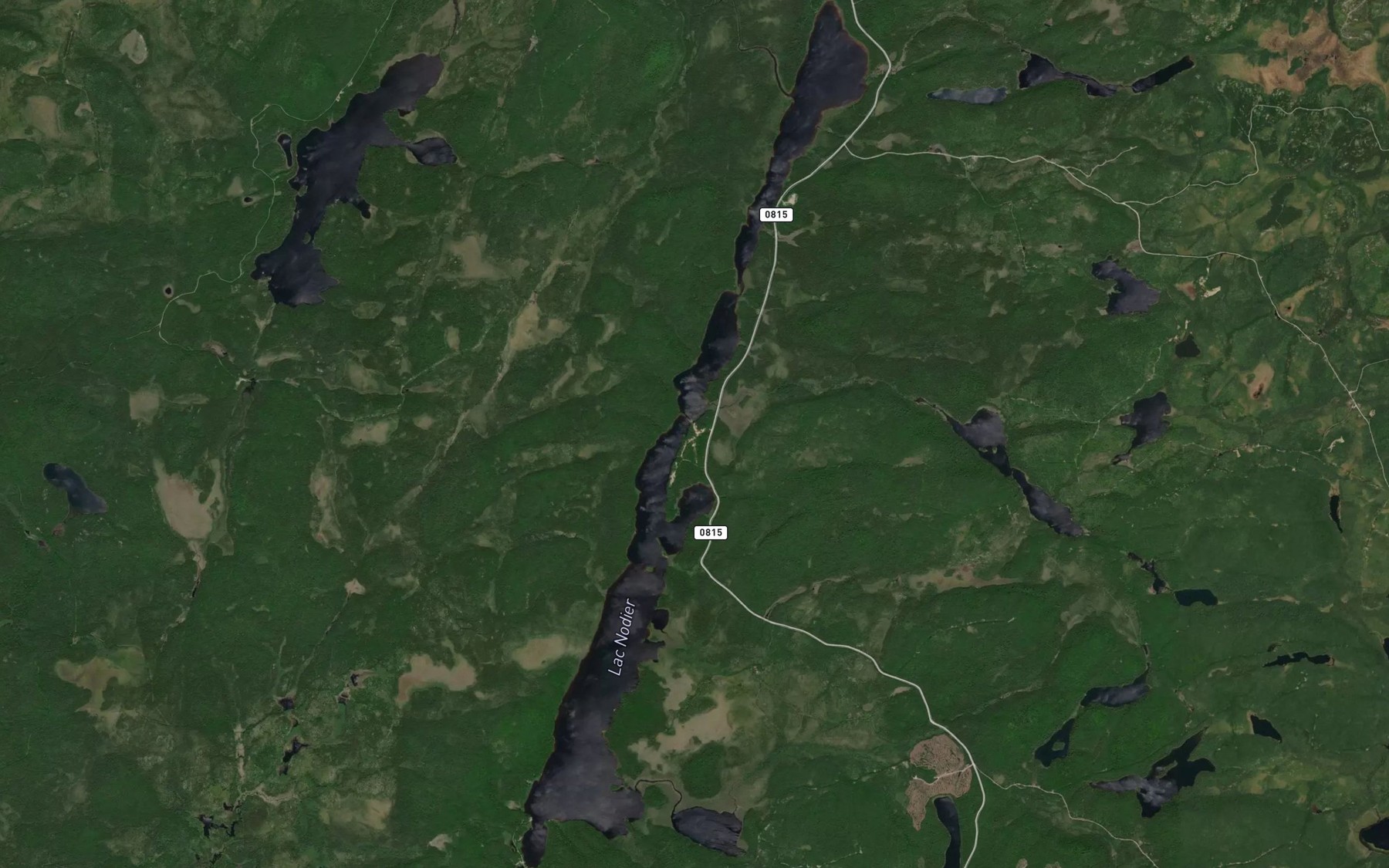 Satellite map of the Lac Nodier