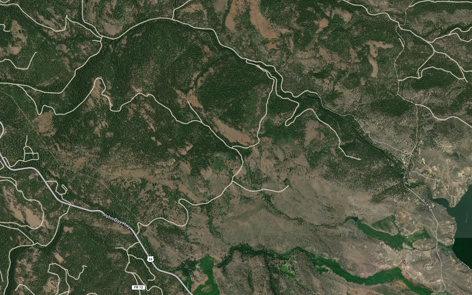 Satellite map of the Smith Spring