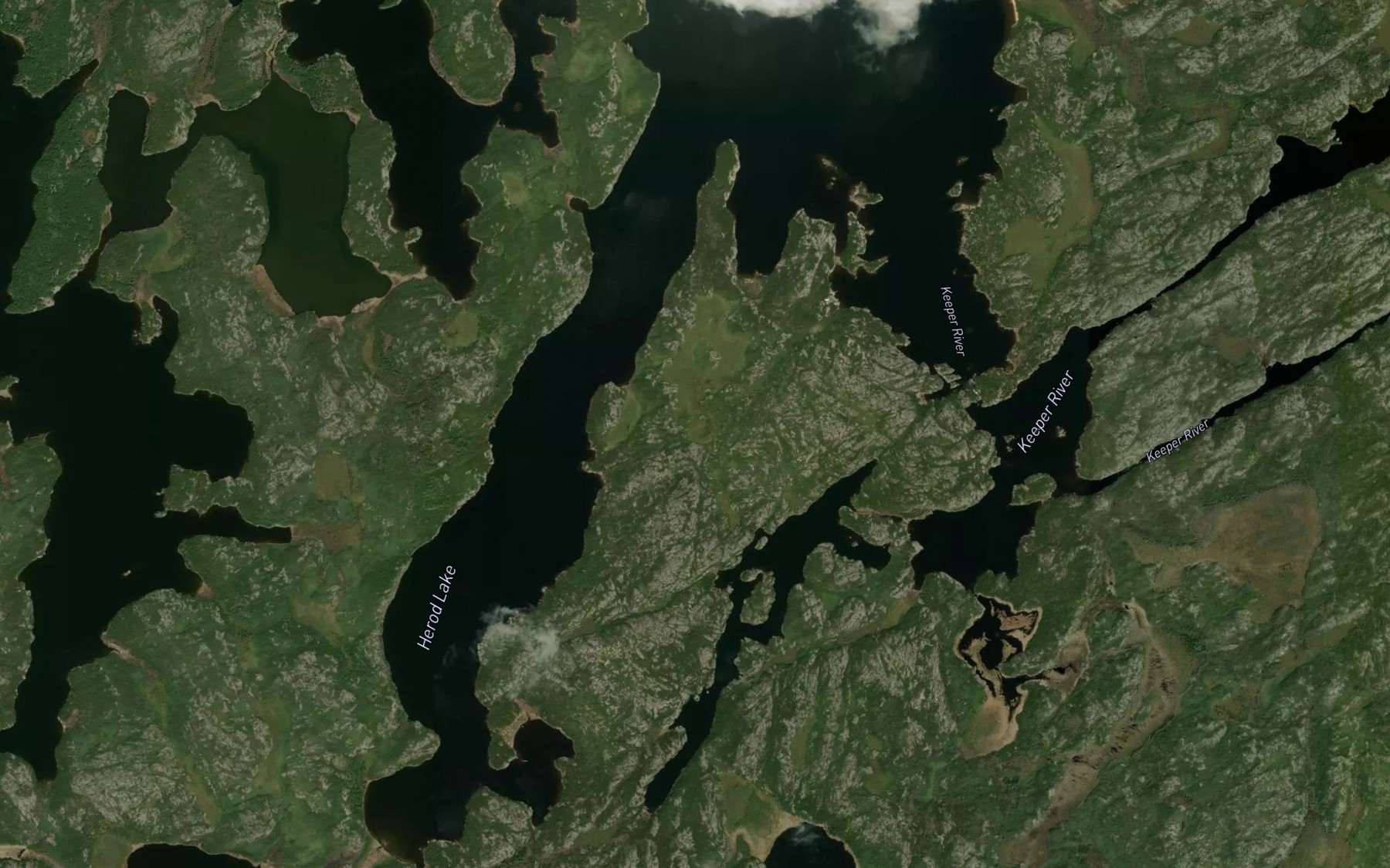 Satellite map of the Herod Lake