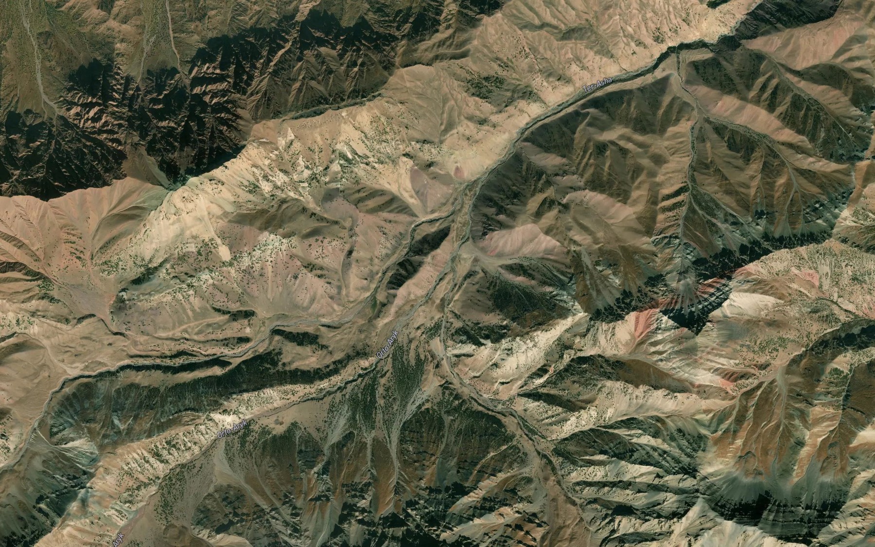Satellite map of the Orto-Aryk