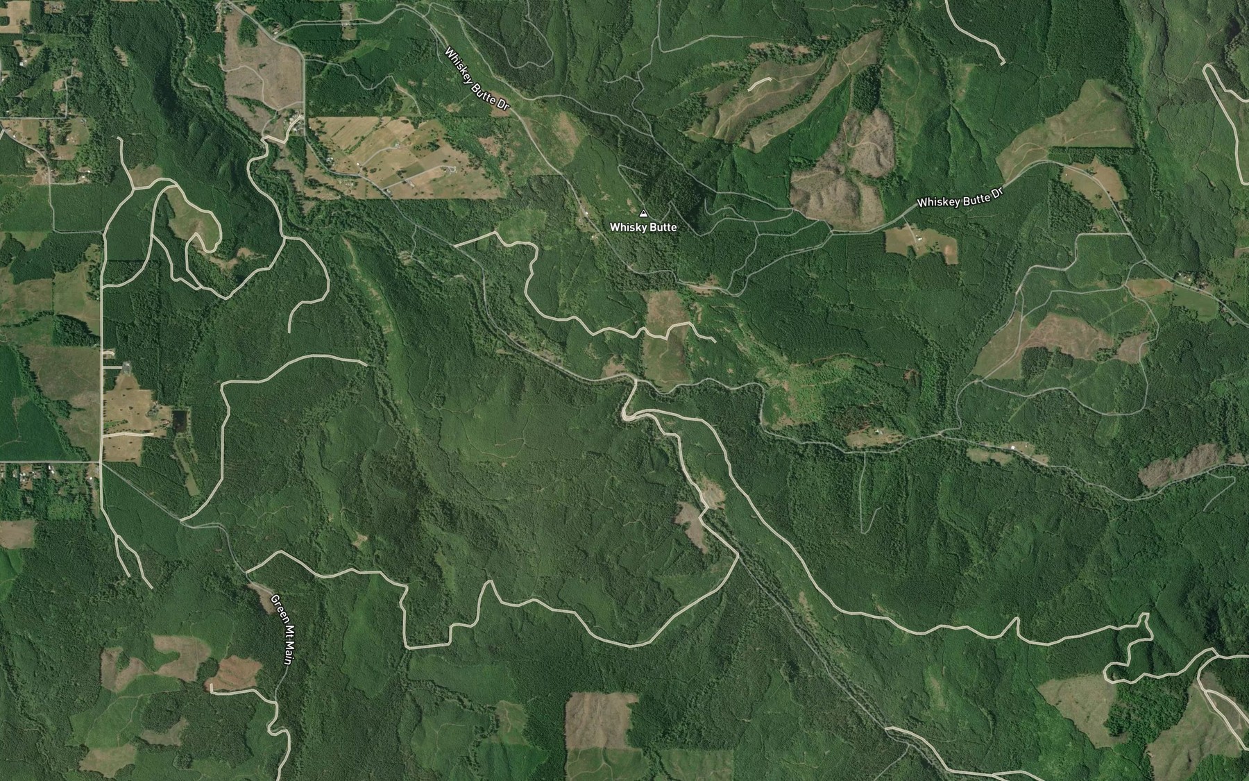Satellite map of the Little Wiley Creek