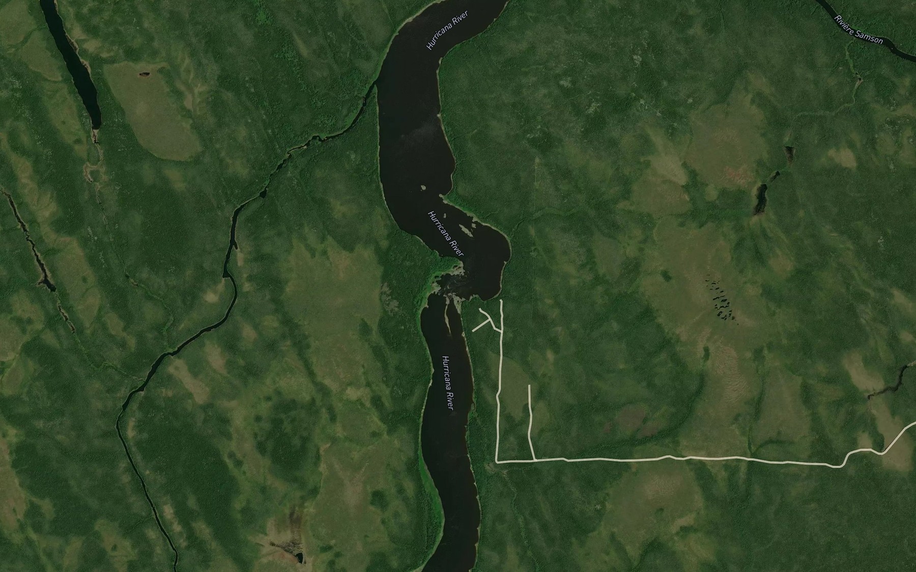 Satellite map of the Rapides Opwagan