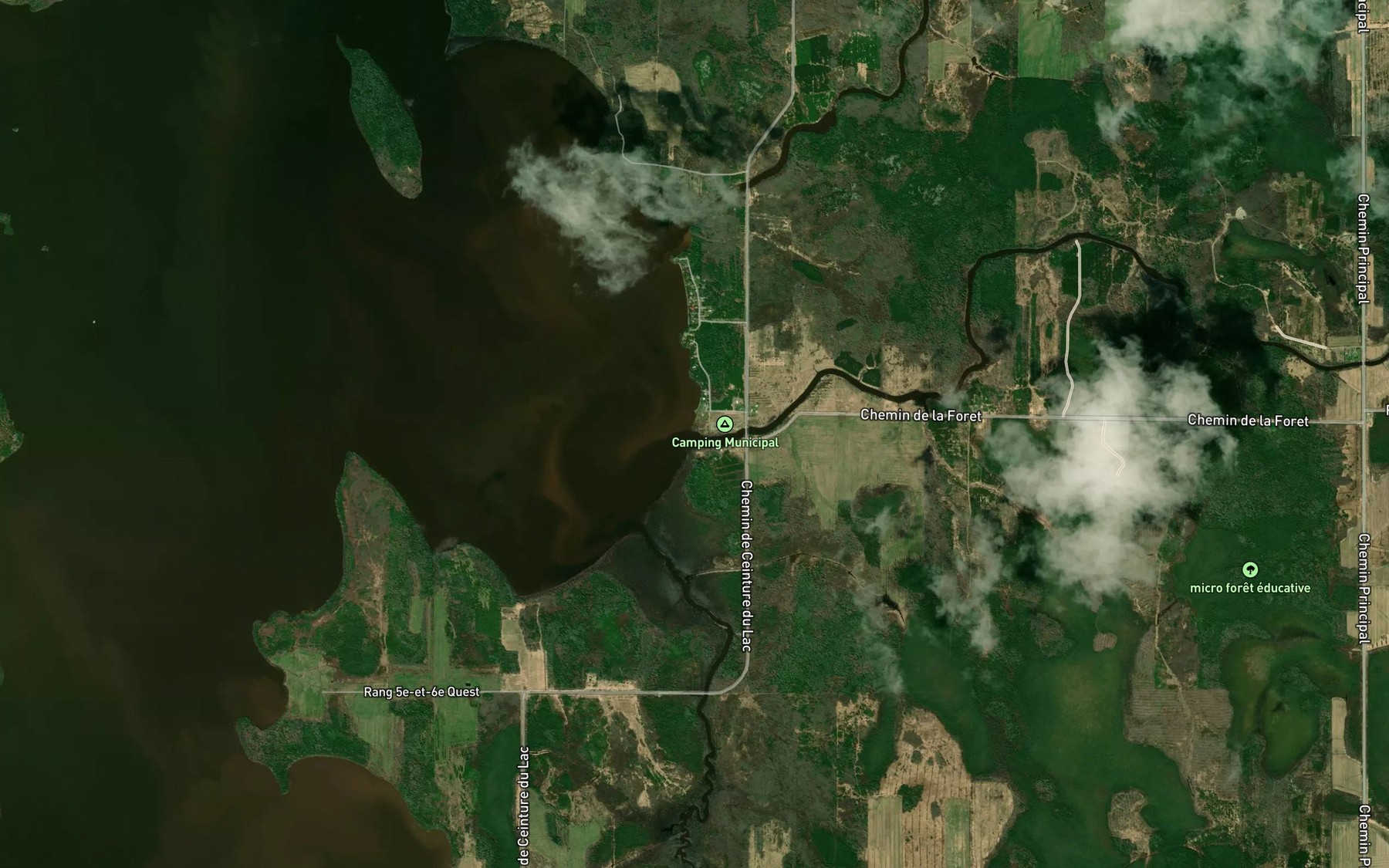 Satellite map of the Riviere Bellefeuille