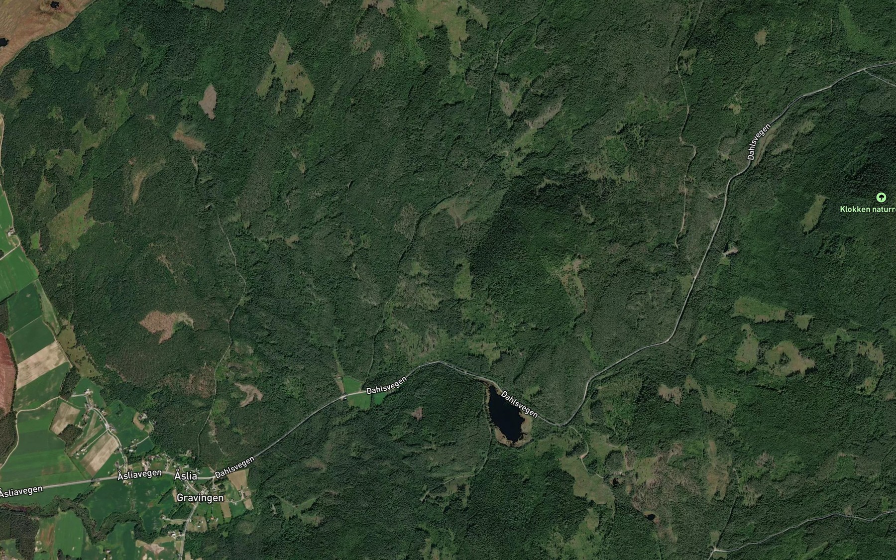 Satellite map of the Klovbekken
