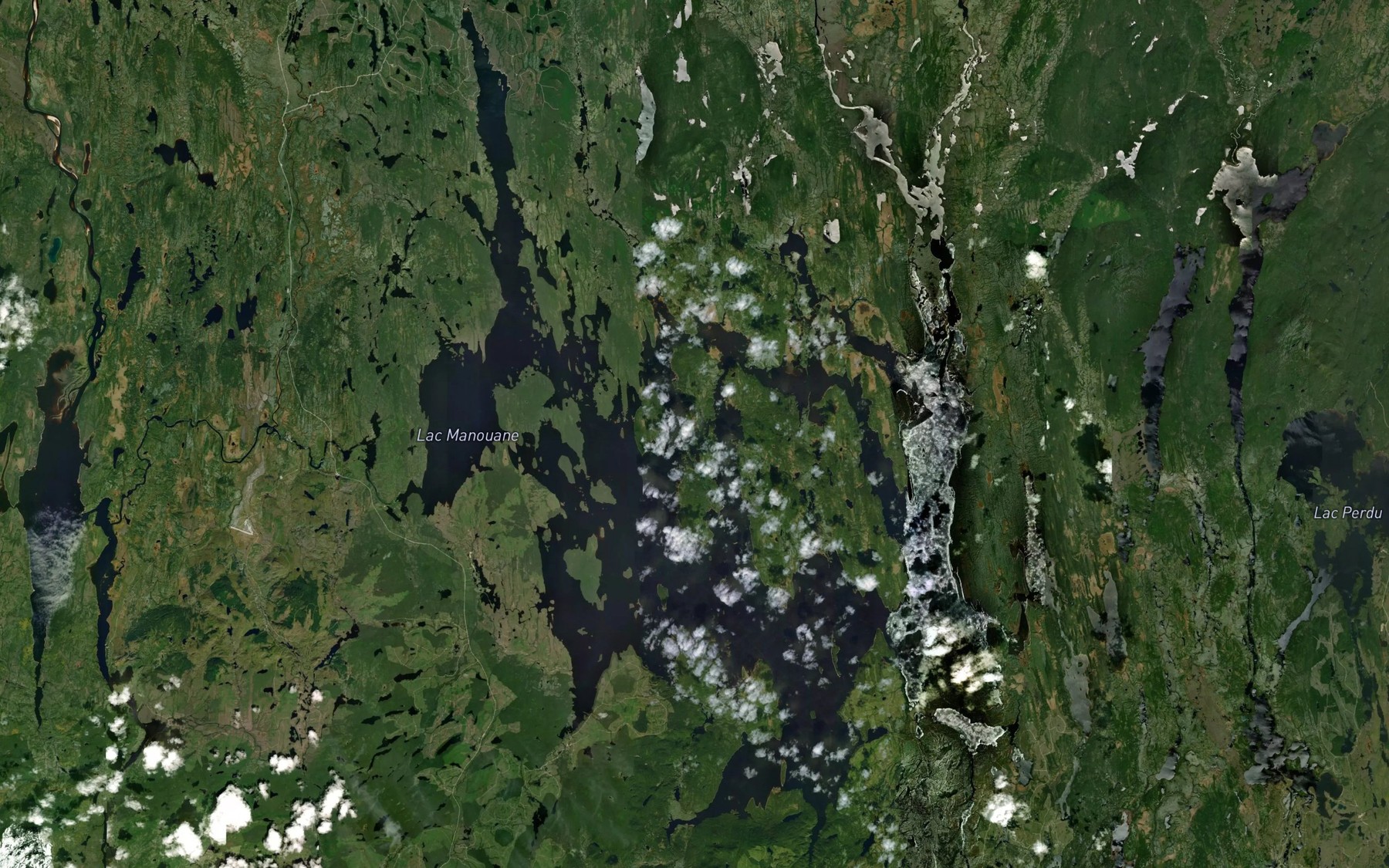 Satellite map of the Lac Manouane