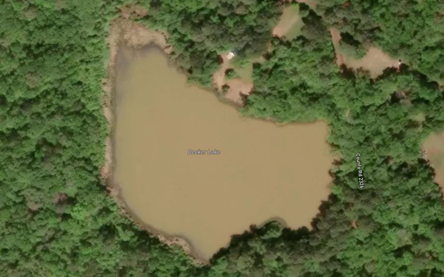 Satellite map of the Decker Lake