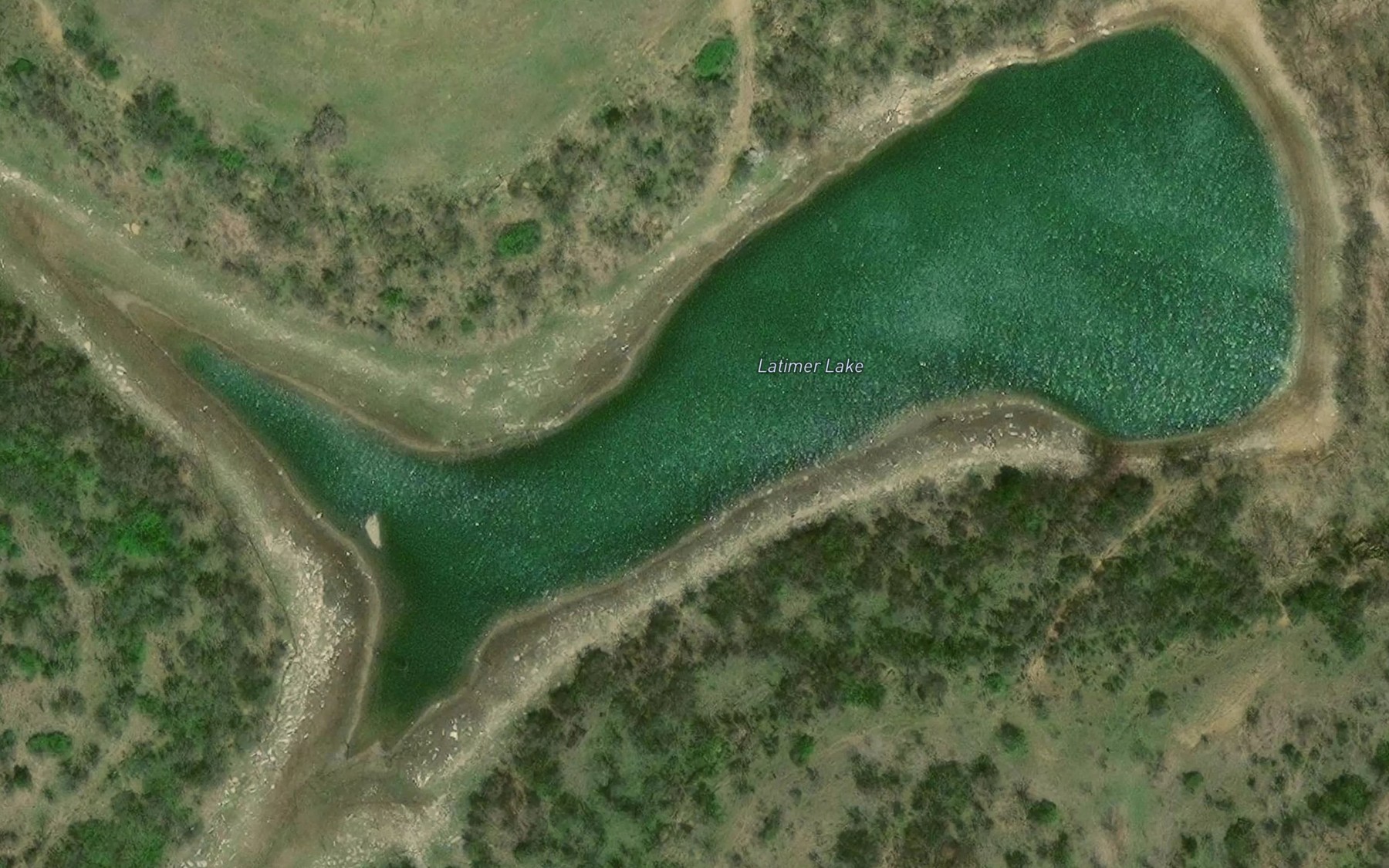 Satellite map of the Latimer Lake